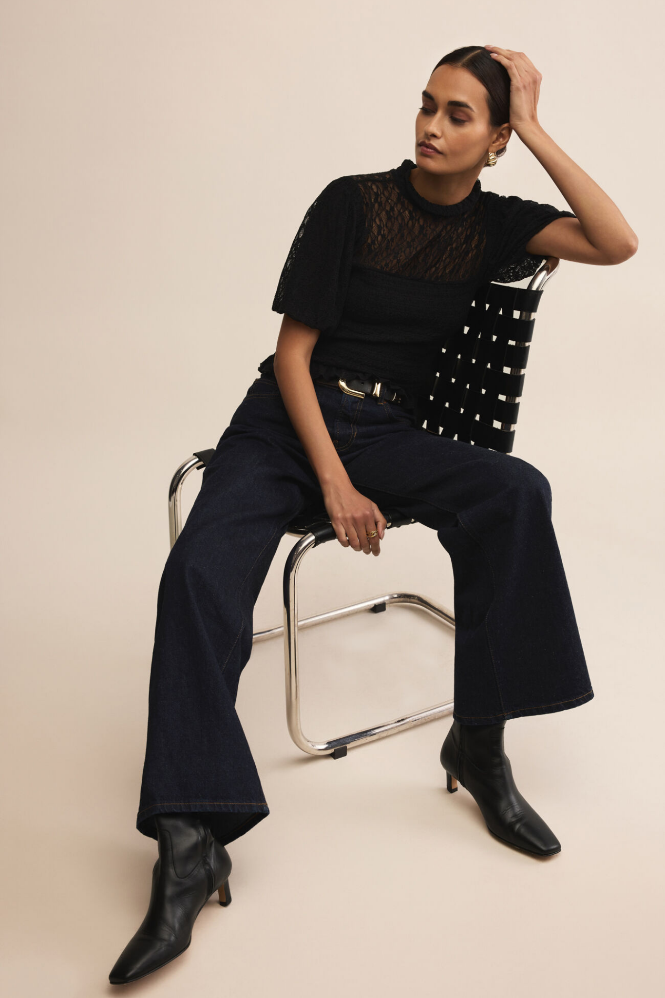 Glimpse Black Lace Top