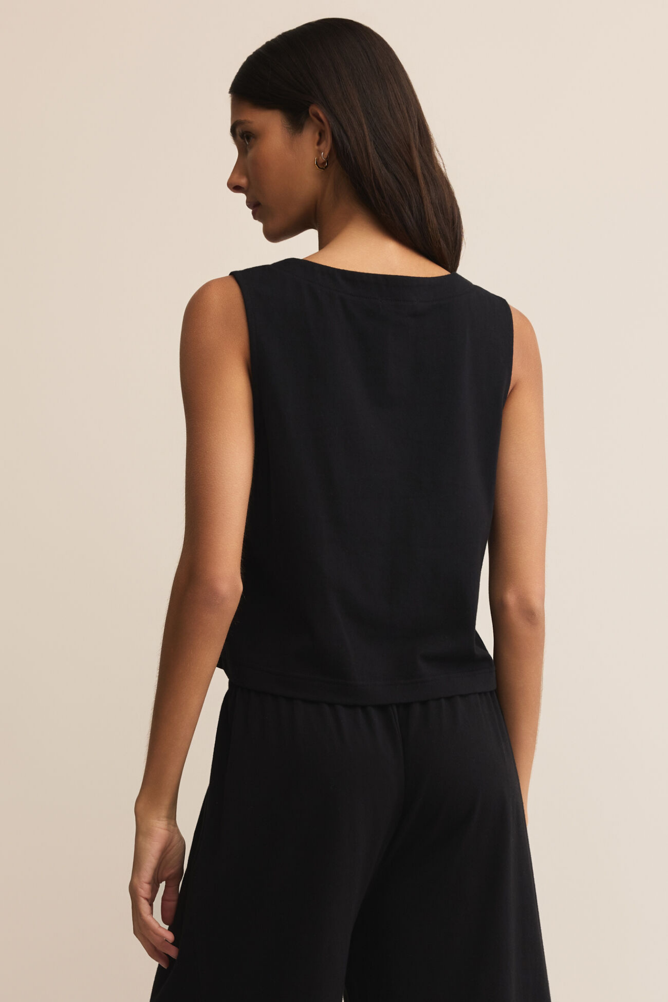 Solace True Black Jersey Tank