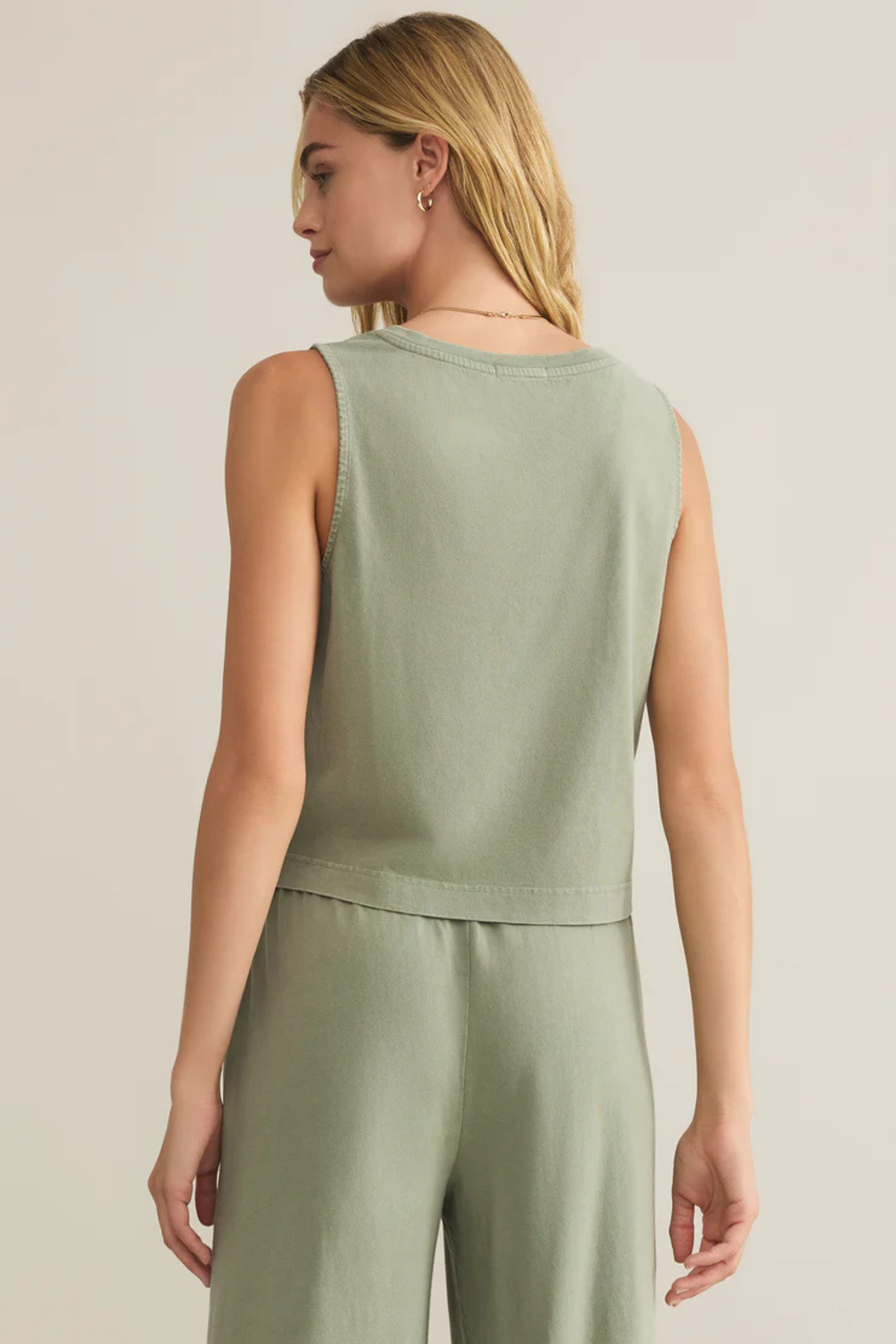 Sloane Avocado V-Neck Tank