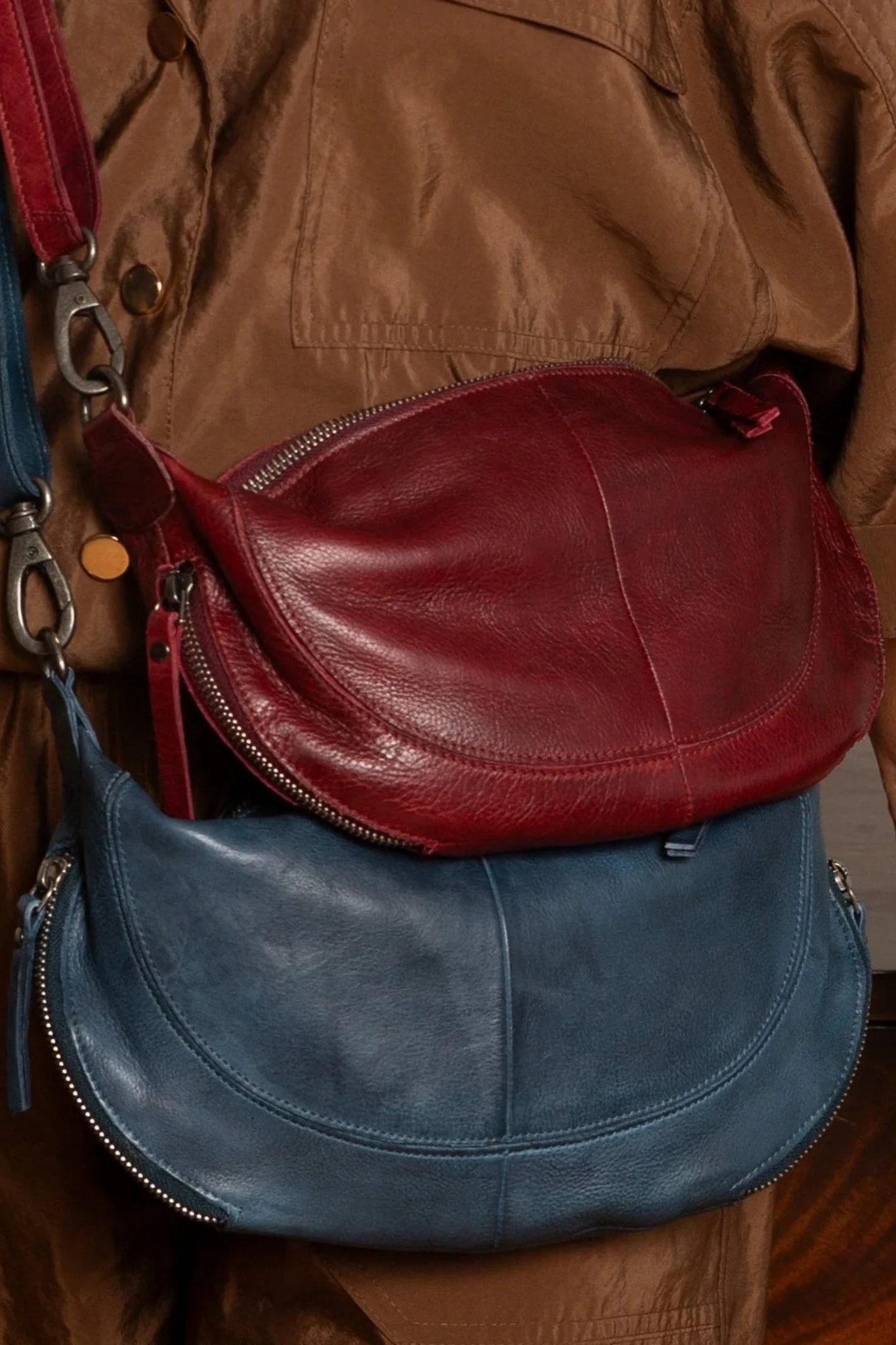 Crosby Oxblood Leather Sling Bag