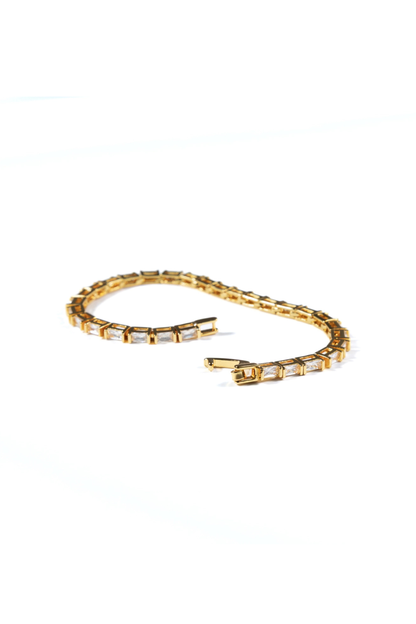 18K Gold Baguette Tennis Bracelet