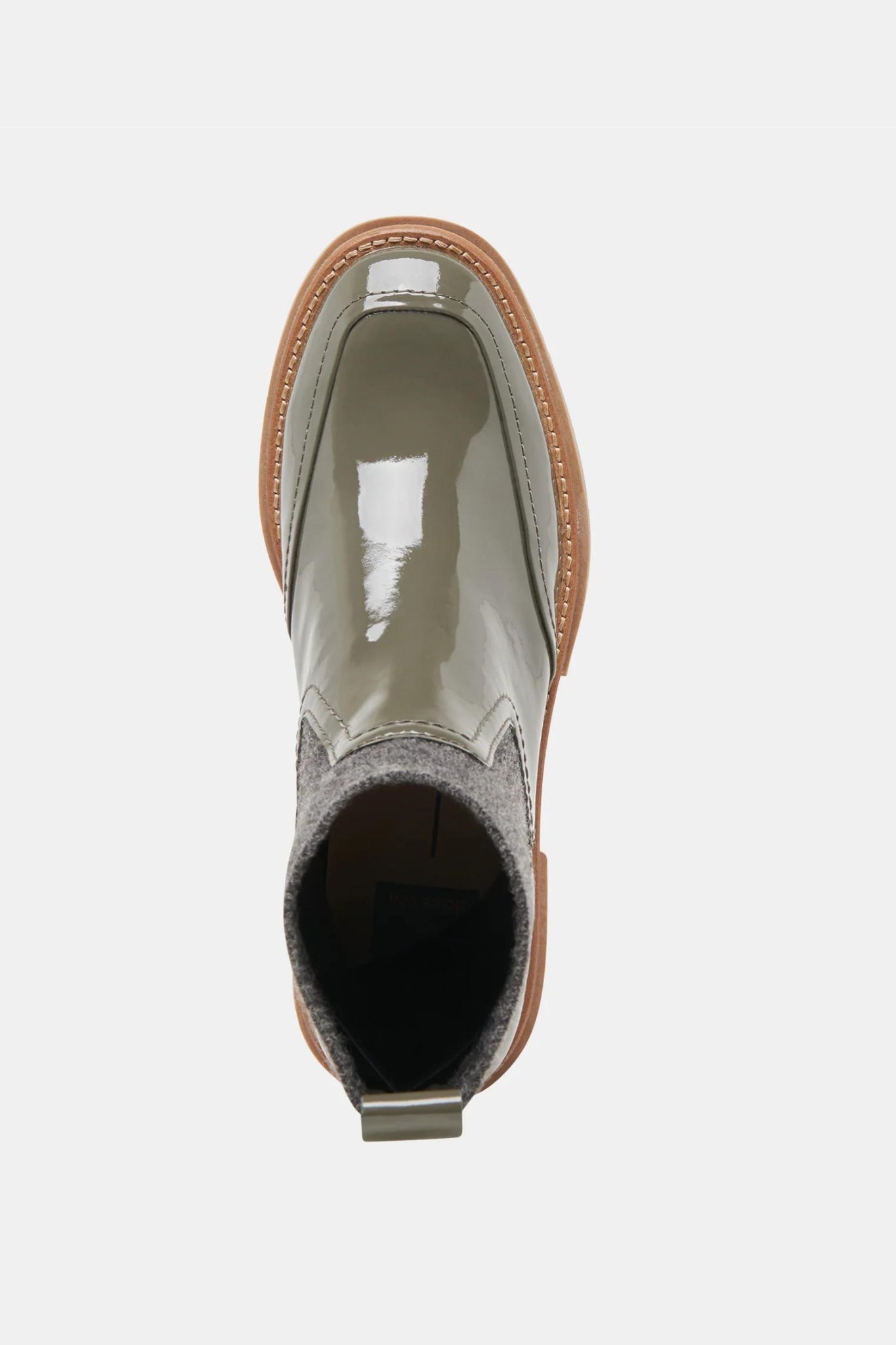 Saline Dark Olive Crinkle Patent H2O Boot