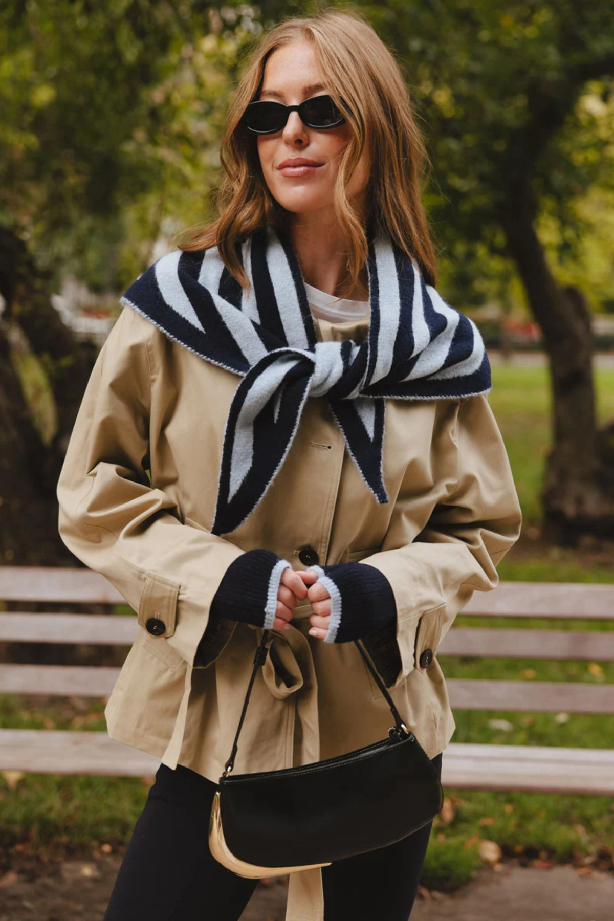 Navy/Blue Triangle Scarf