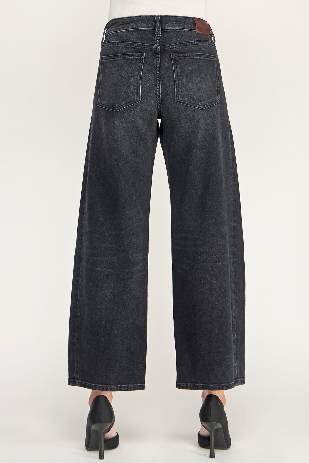 Quinn Washed Black Curve Wide Leg