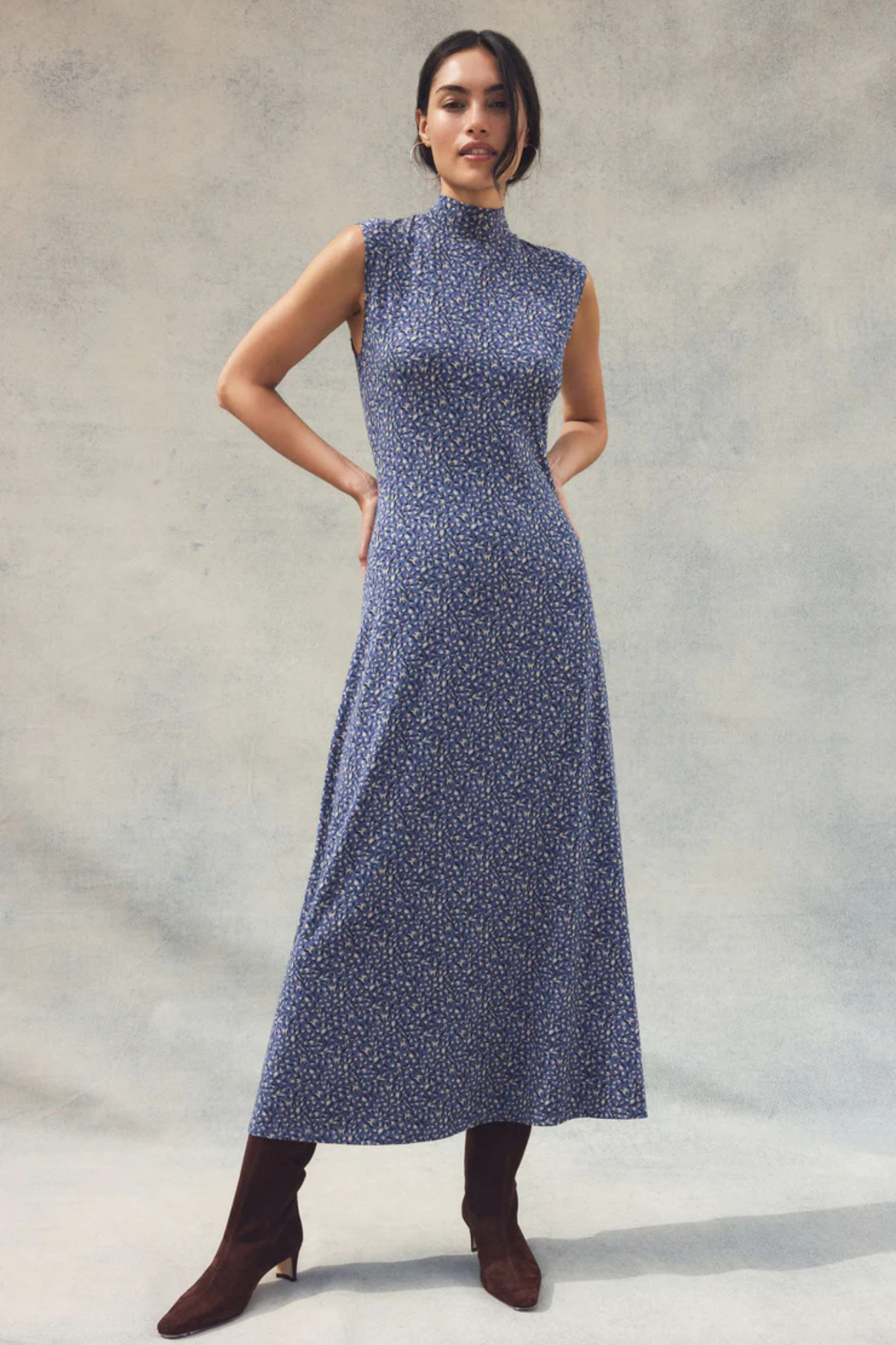 Seraphina Blue Aspen Midi Dress