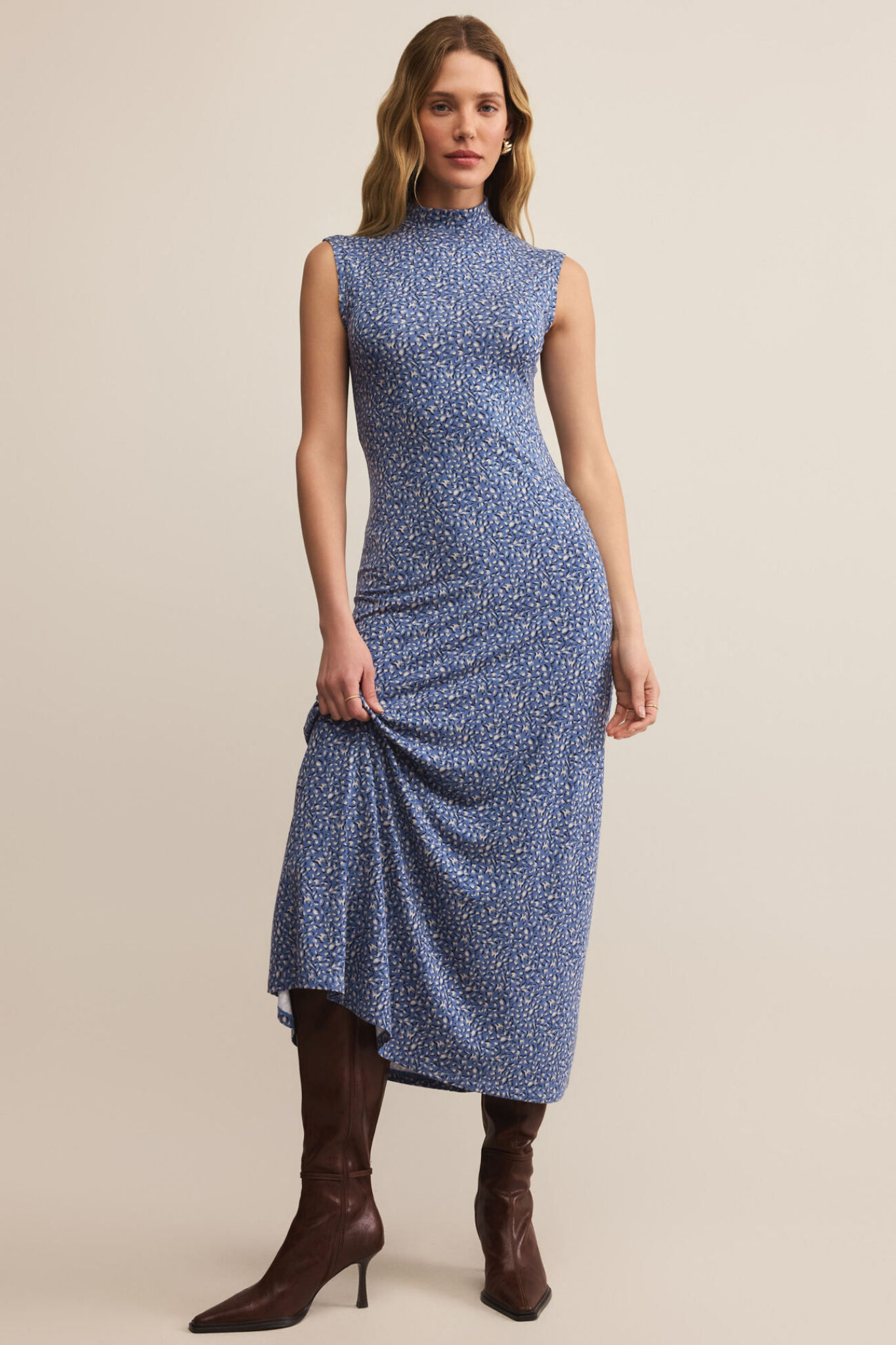 Seraphina Blue Aspen Midi Dress