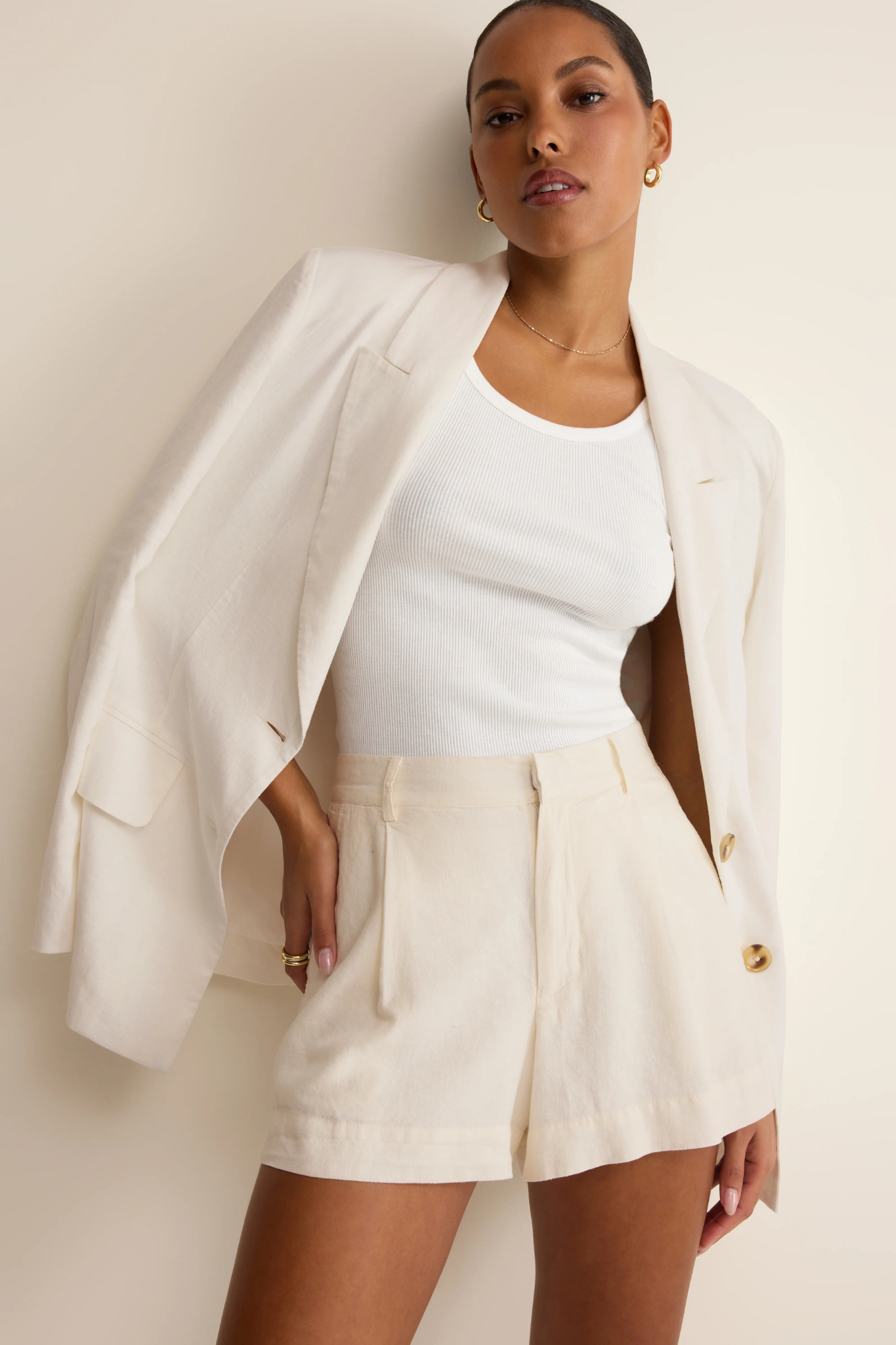 Evan Cloud Linen Blazer