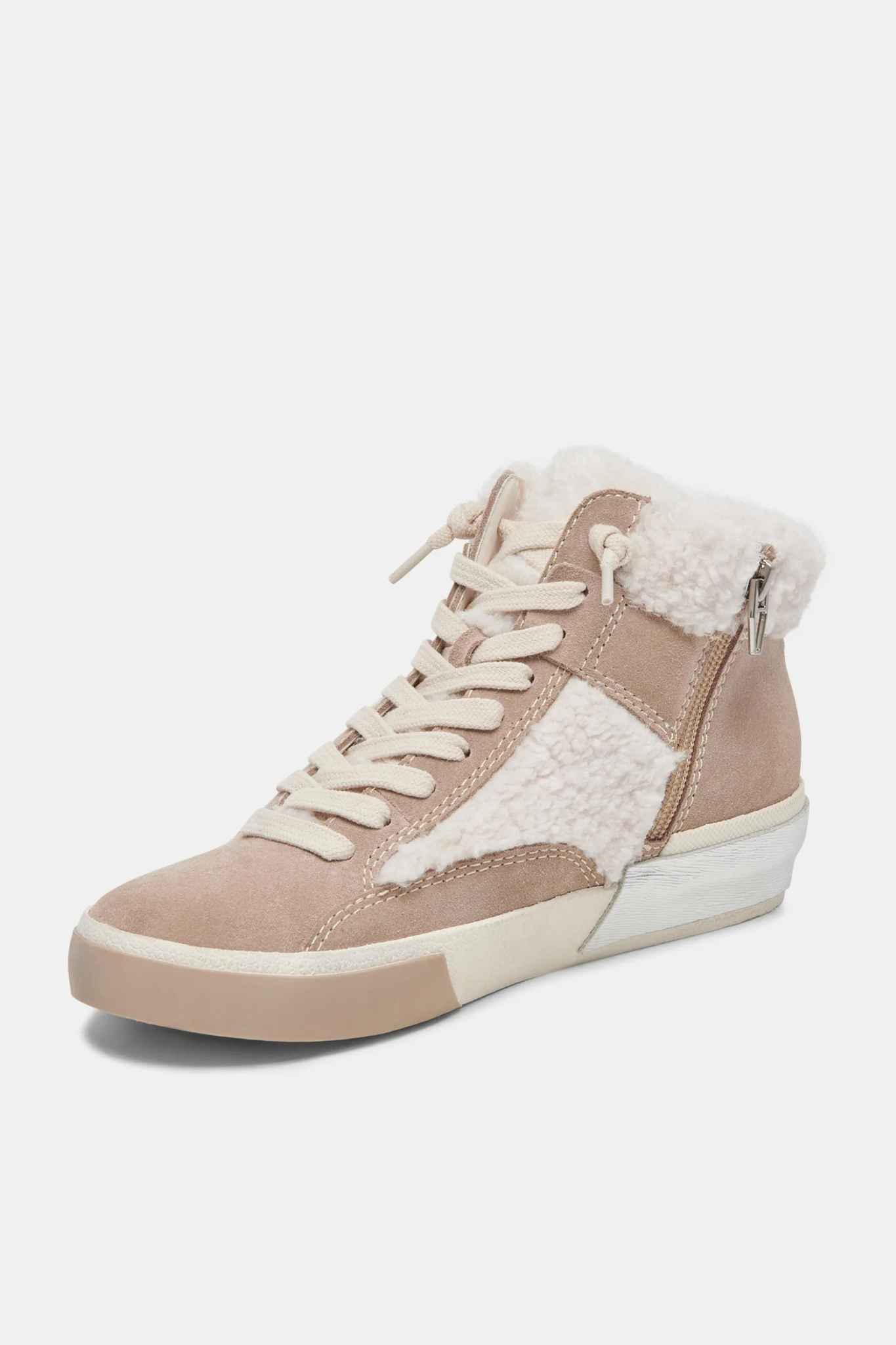 Zilvia Plush Taupe Suede Sneaker
