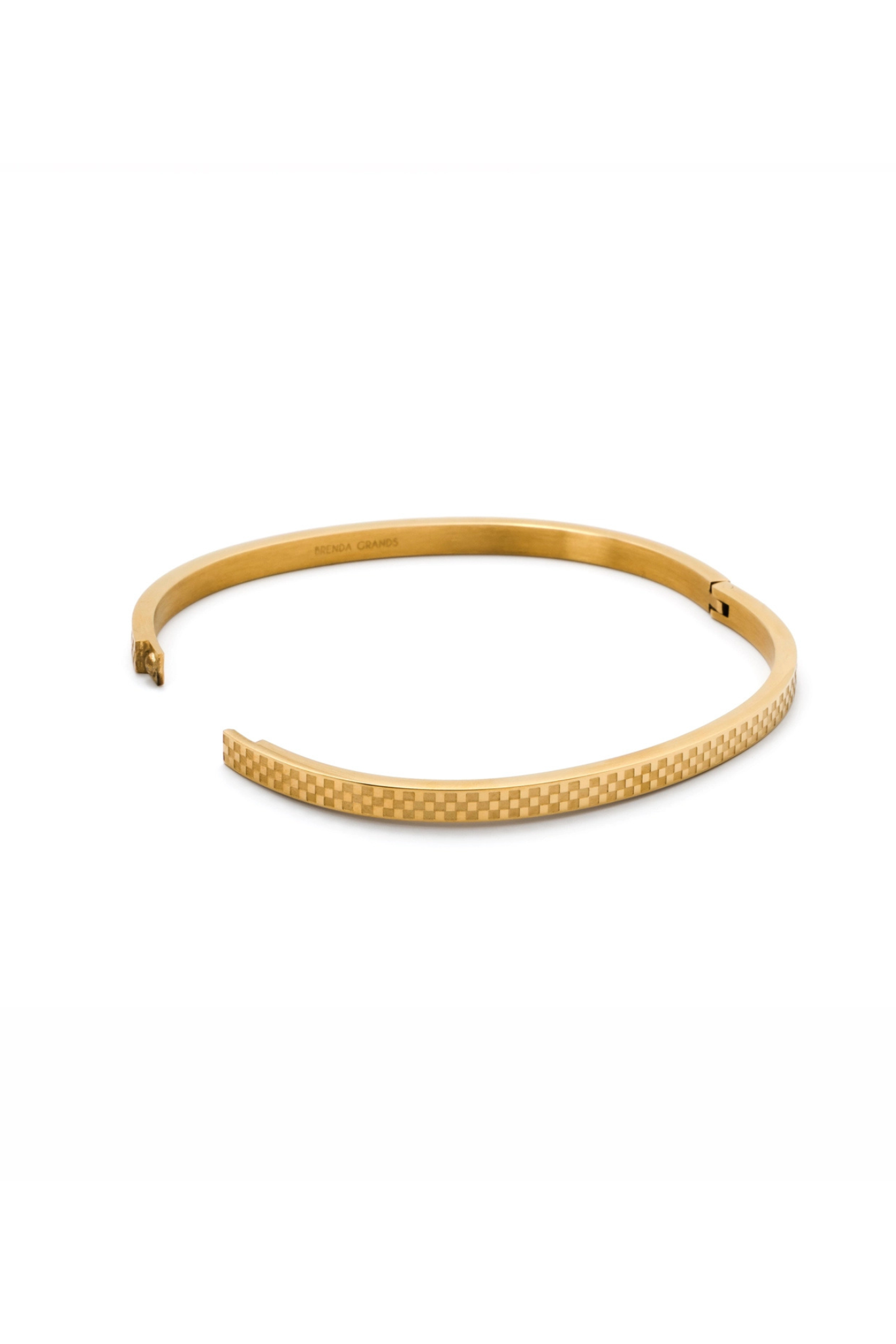 Chess Gold Bangle Bracelet