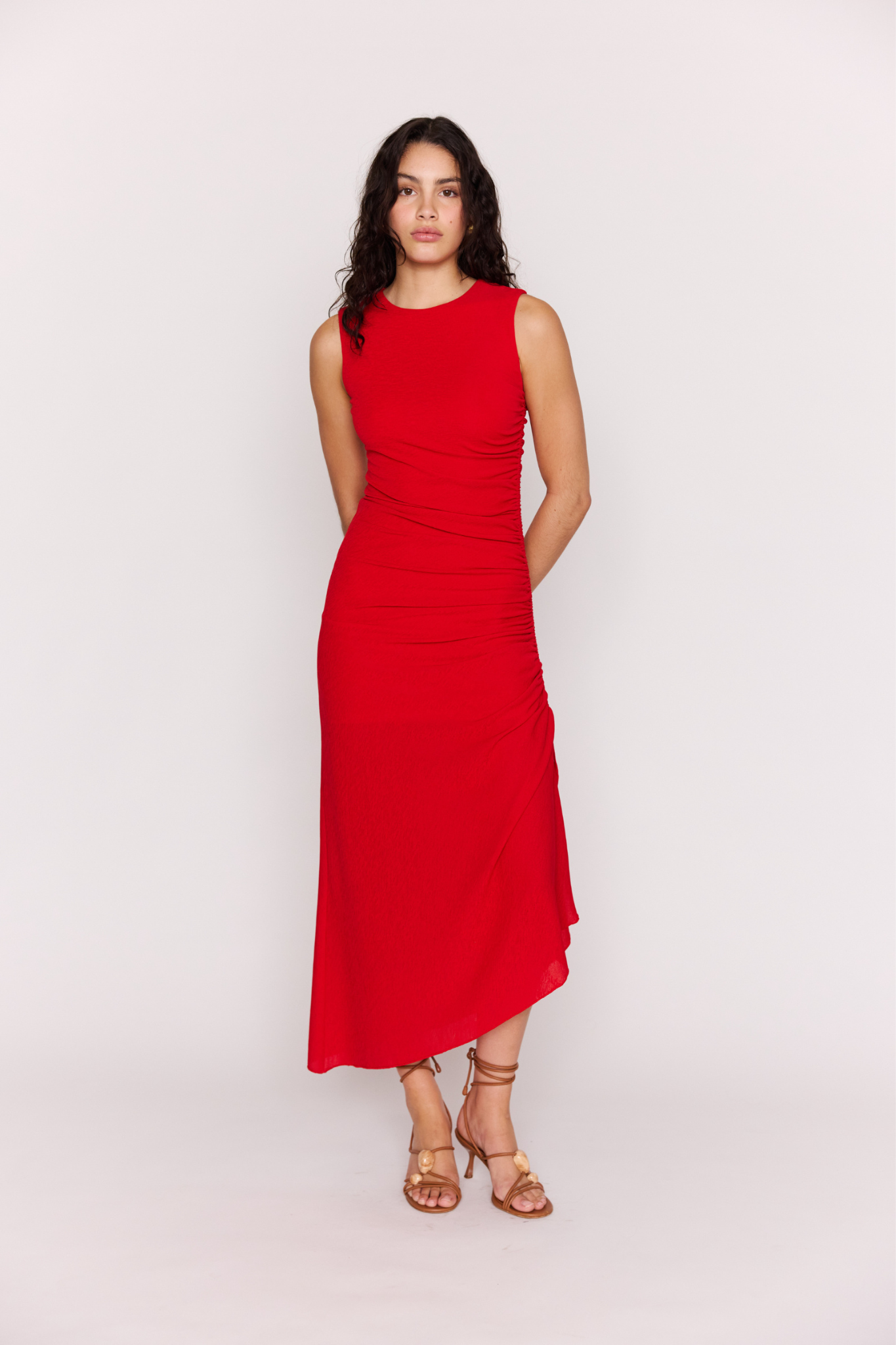 Rosa Red Midi Dress