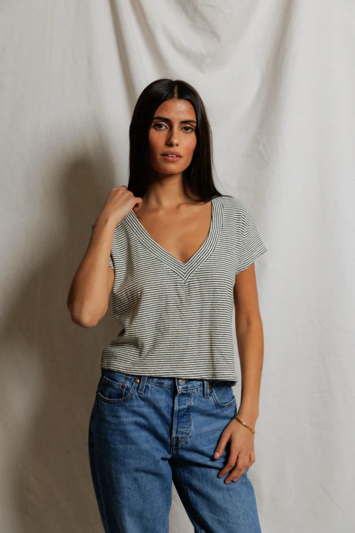 Val Black Stripe Tee