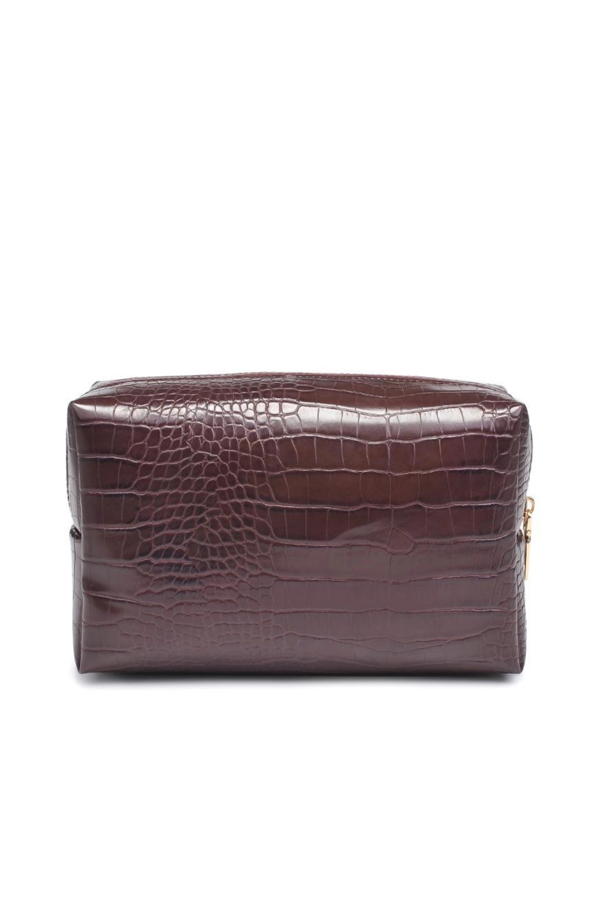Chocolate Croc Cosmetic Bag