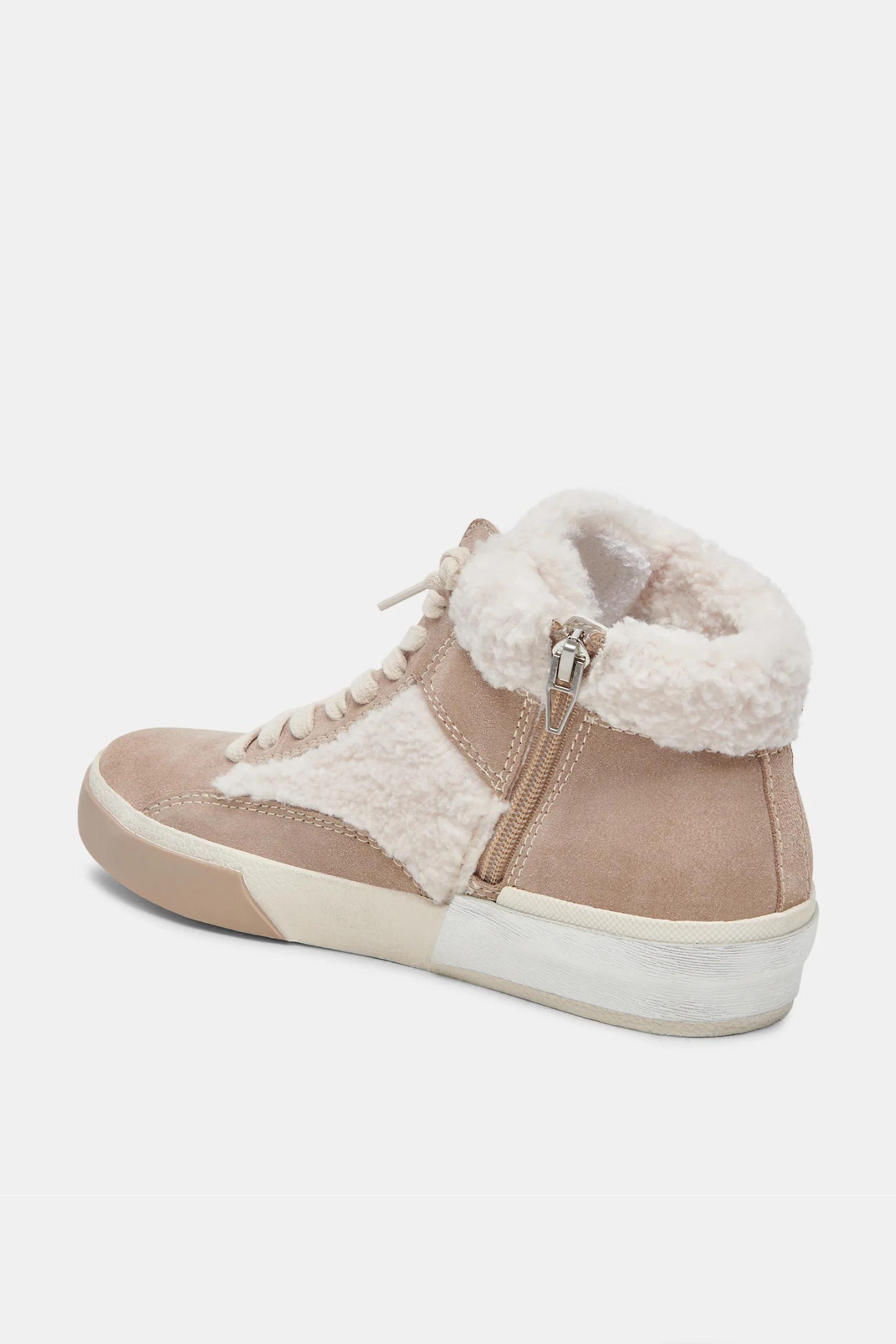 Zilvia Plush Taupe Suede Sneaker
