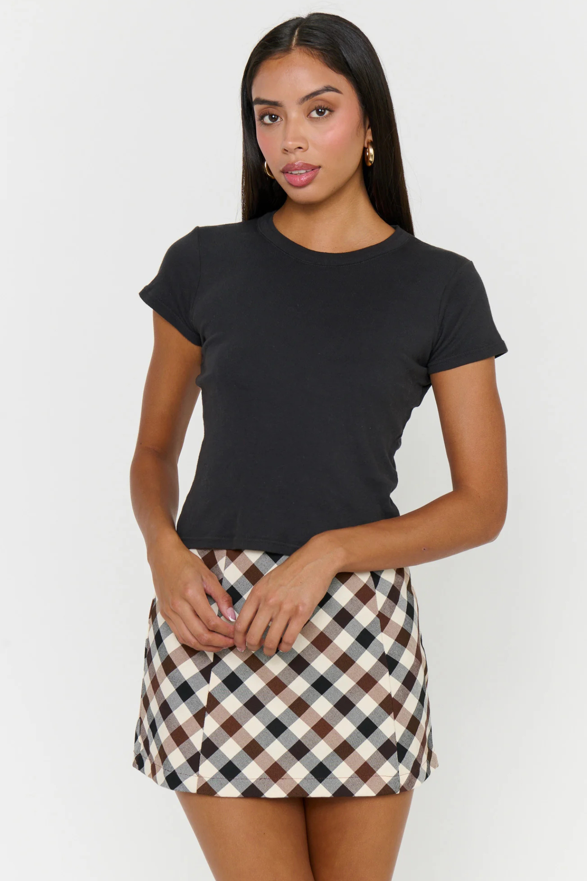 Gia Spiced Plaid Mini Skort