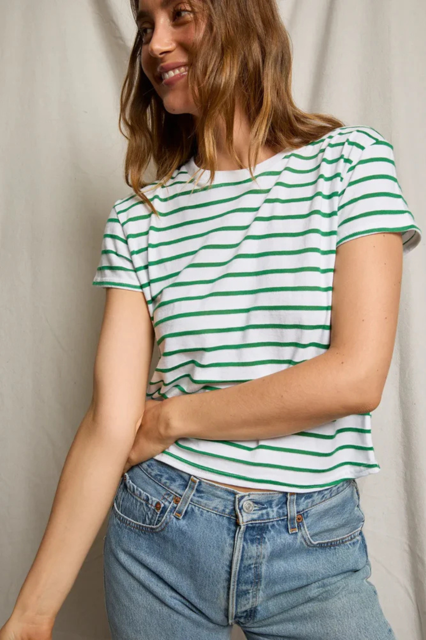 Everett Grass Stripe Tee