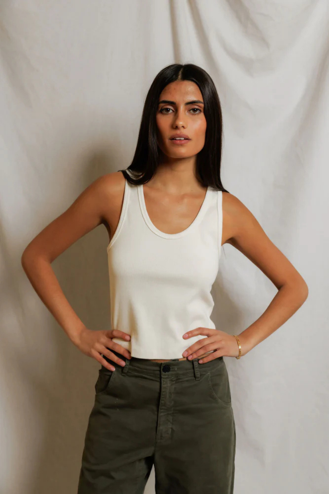 Blondie Bright Ivory Tank