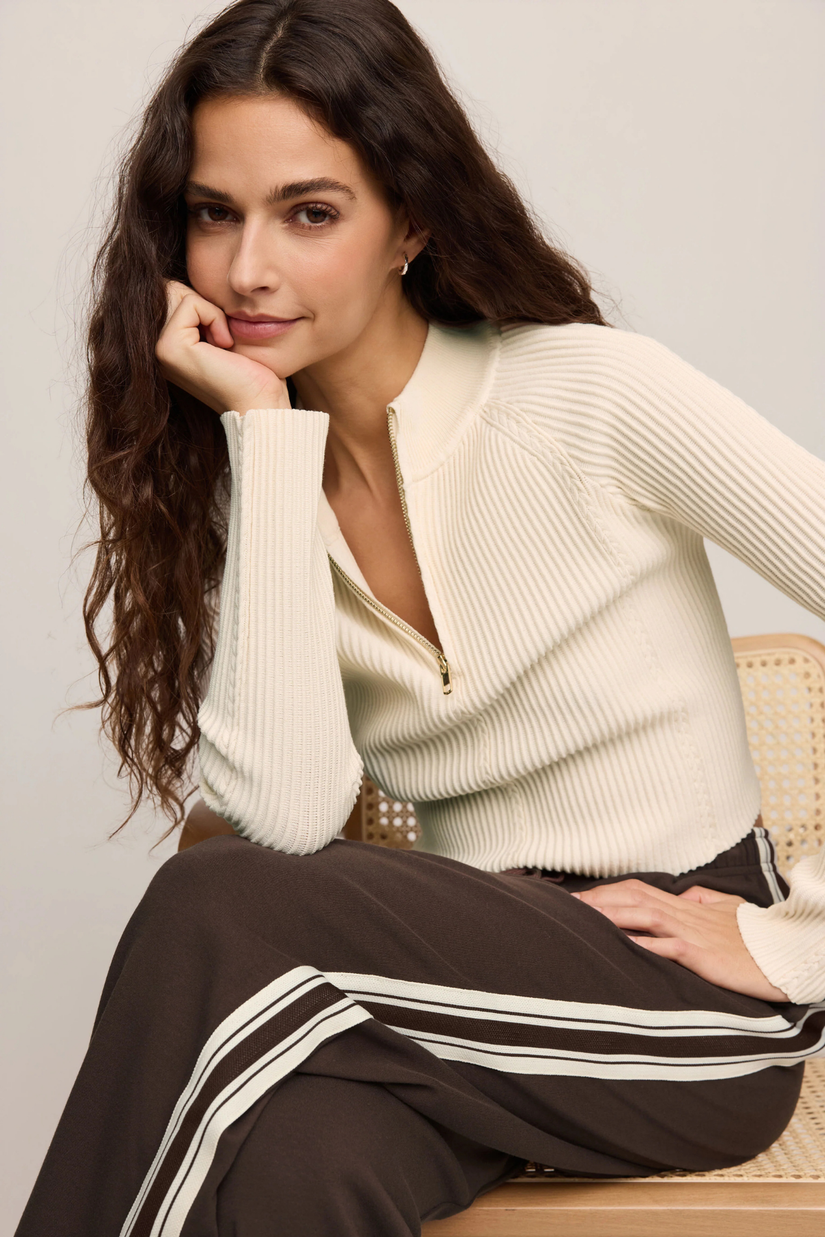 Summit Sandstone Half Zip Sweater