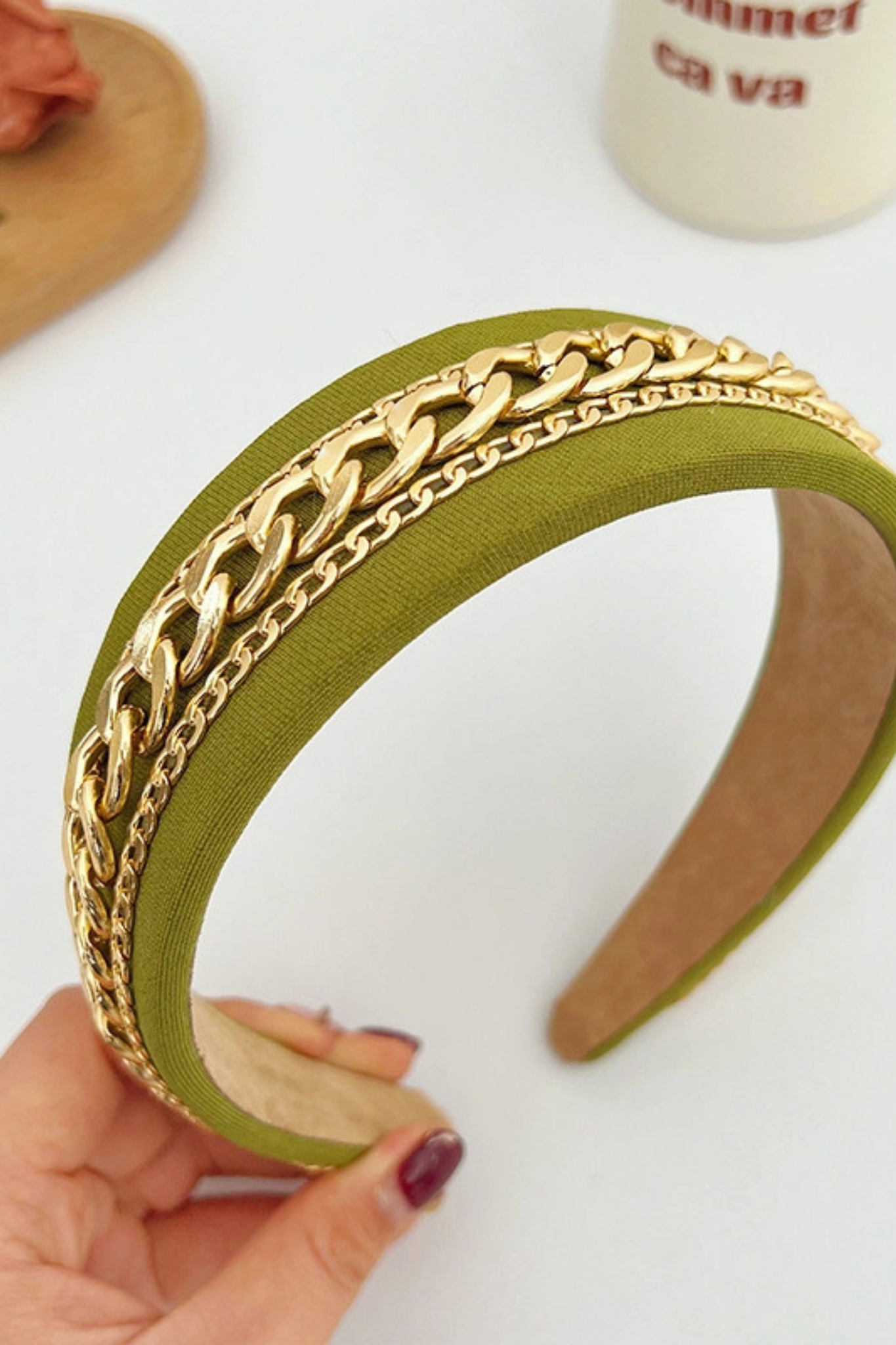 Olive Chain Link Headband