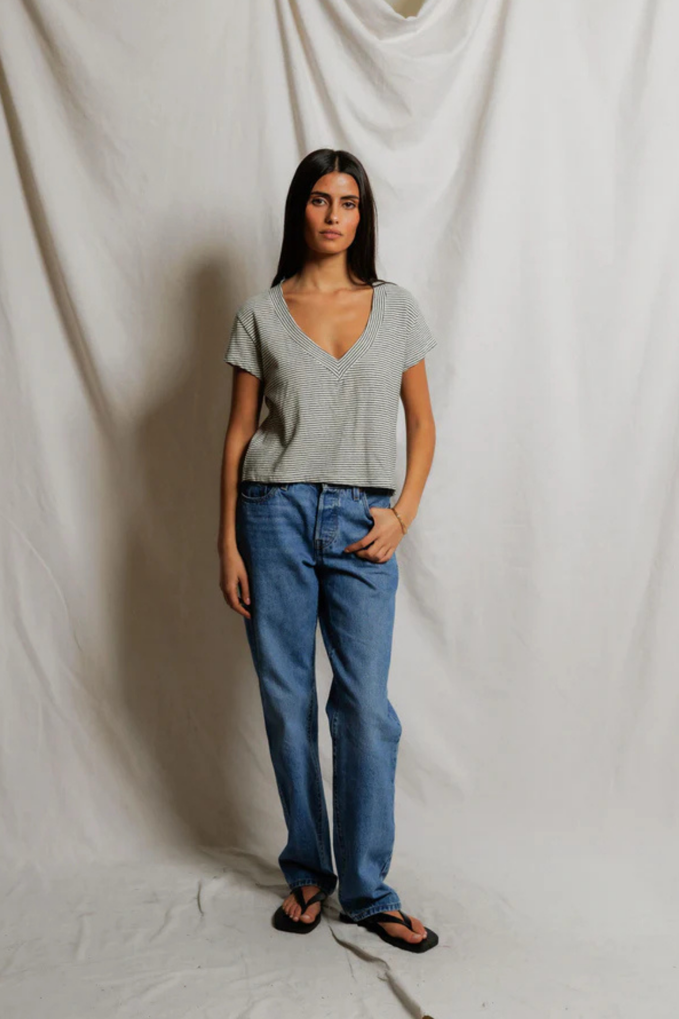 Val Black Stripe Tee