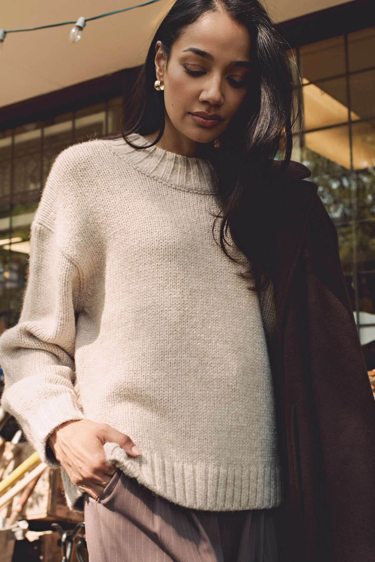 Tova Heather Pebble Sweater