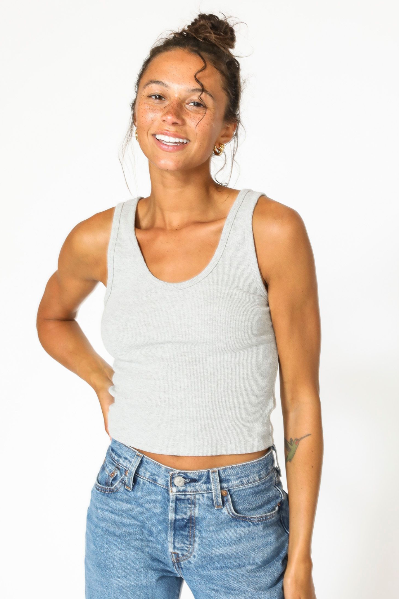 Blondie Heather Grey Tank