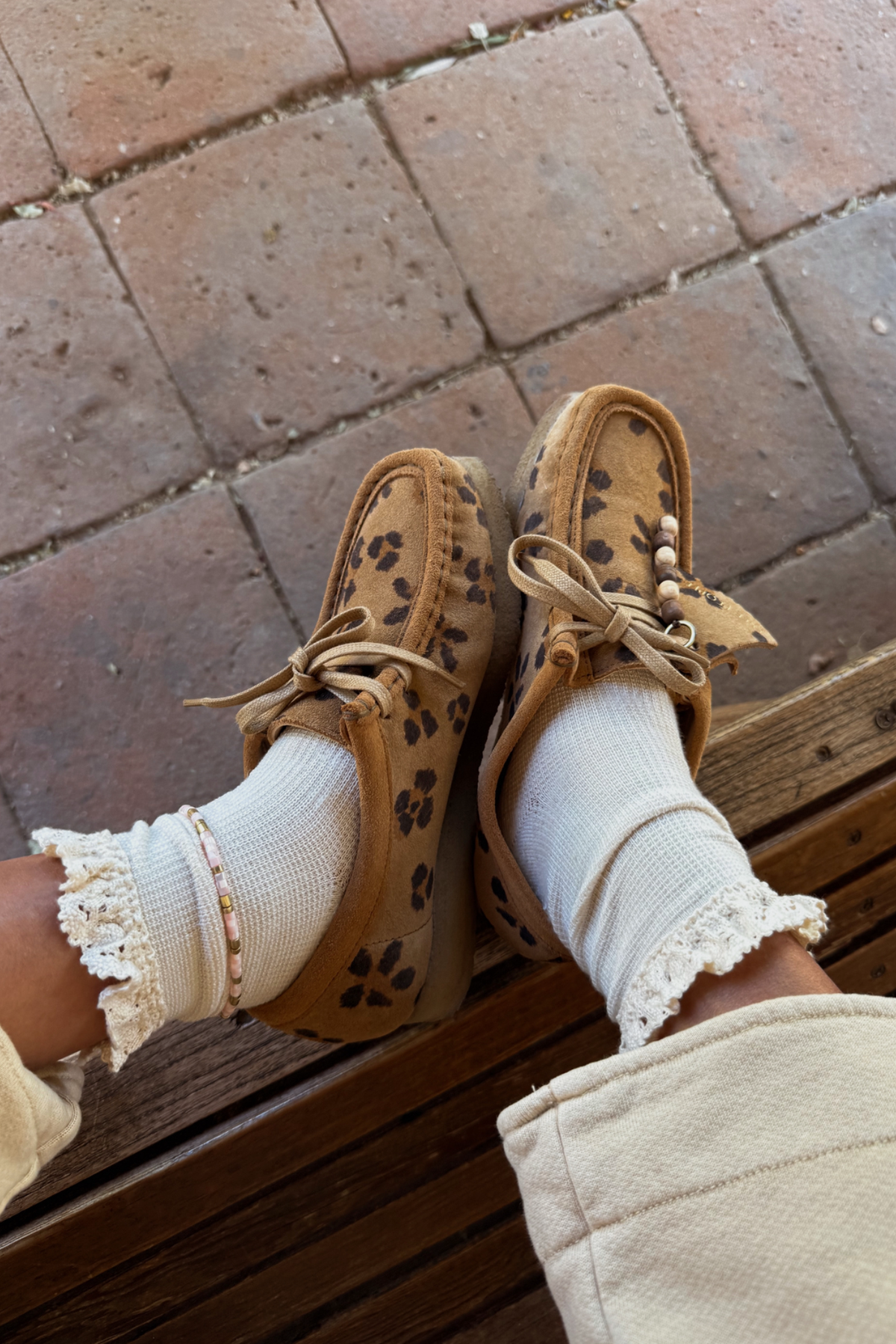 Ivory Beloved Waffle Knit Ankle Sock