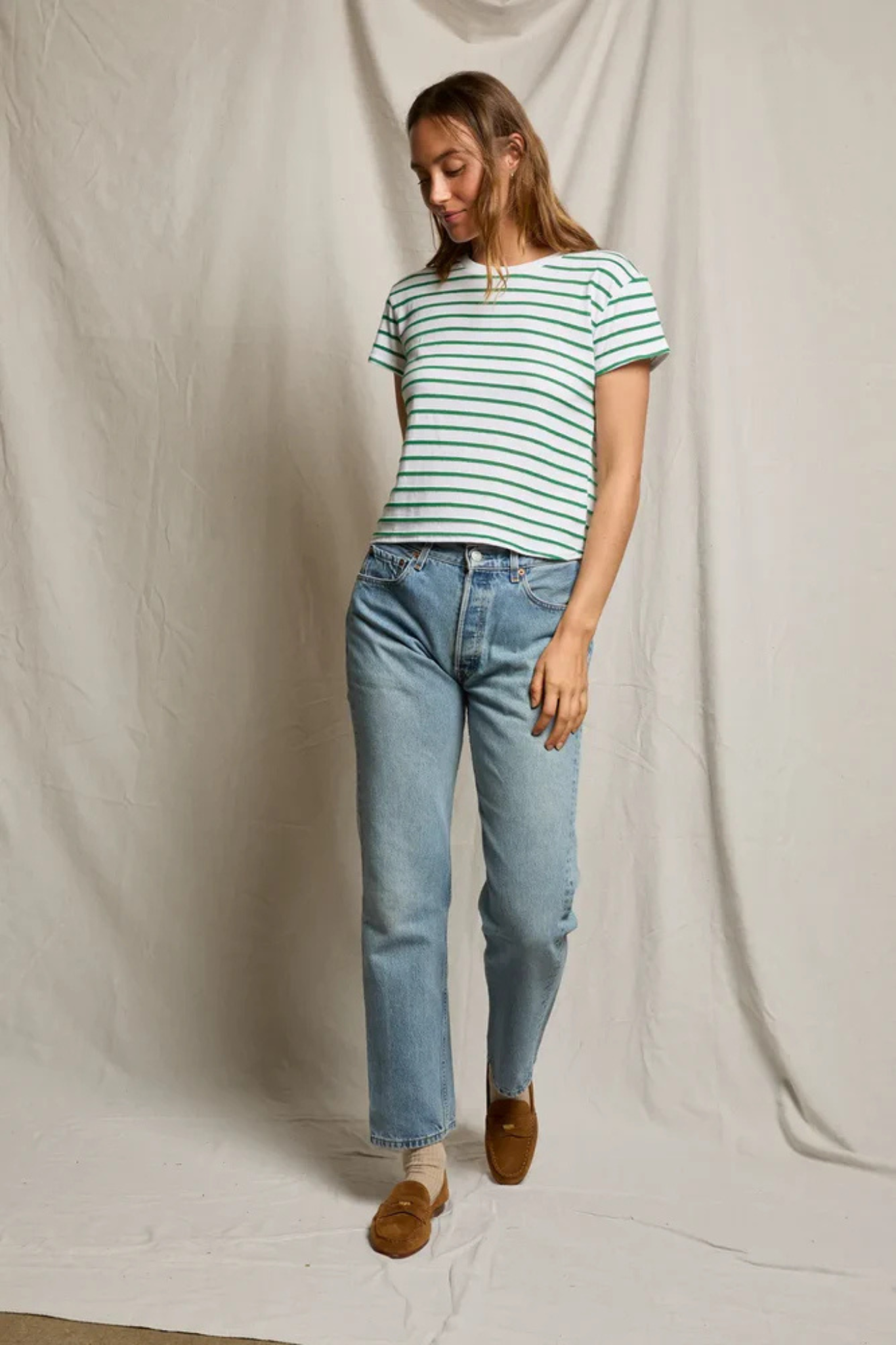 Everett Grass Stripe Tee