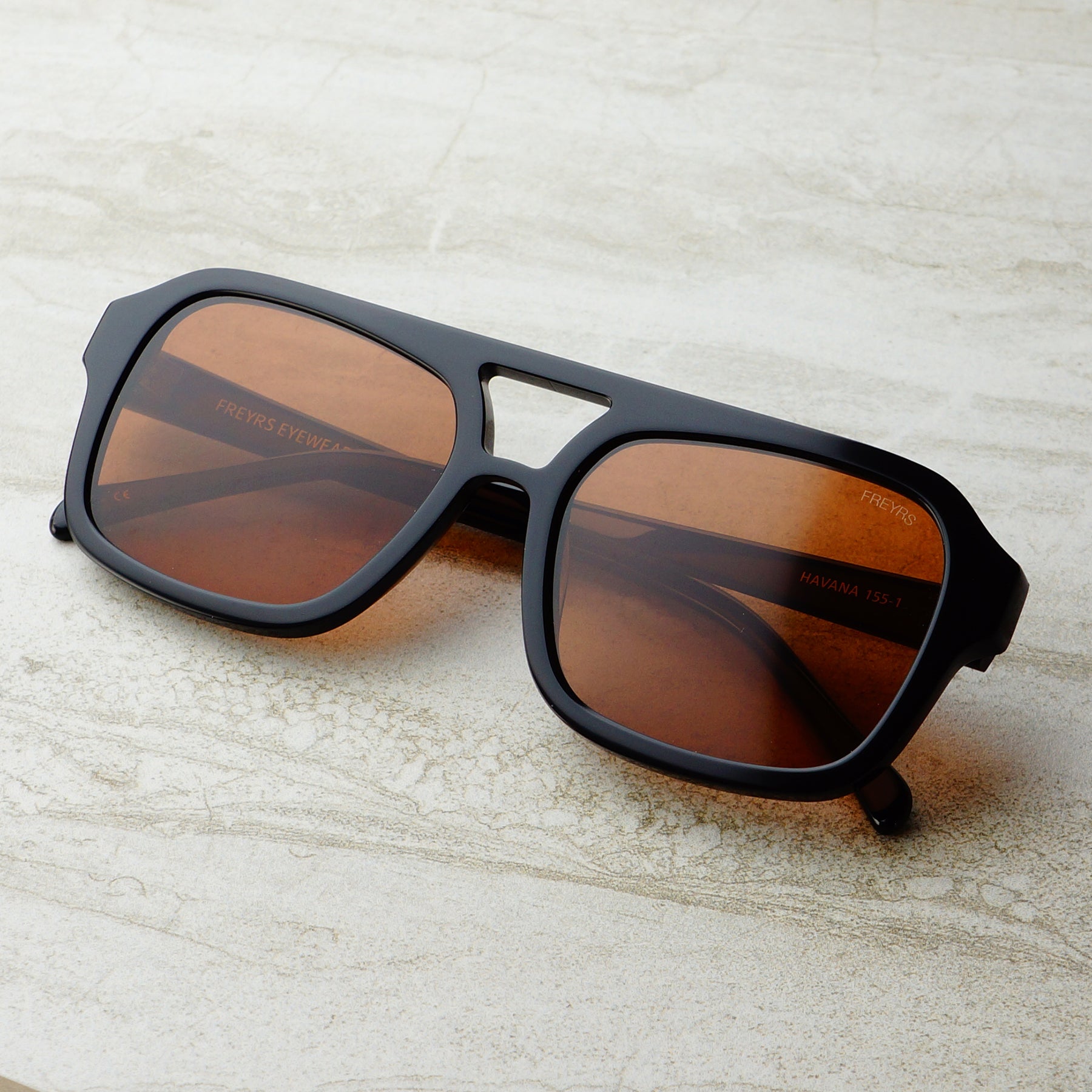 Havana Black Acetate Sunglasses