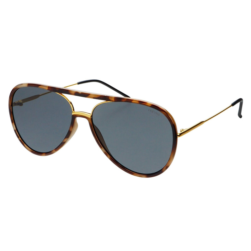 Shay Tortoise/Gray Aviator Sunglasses