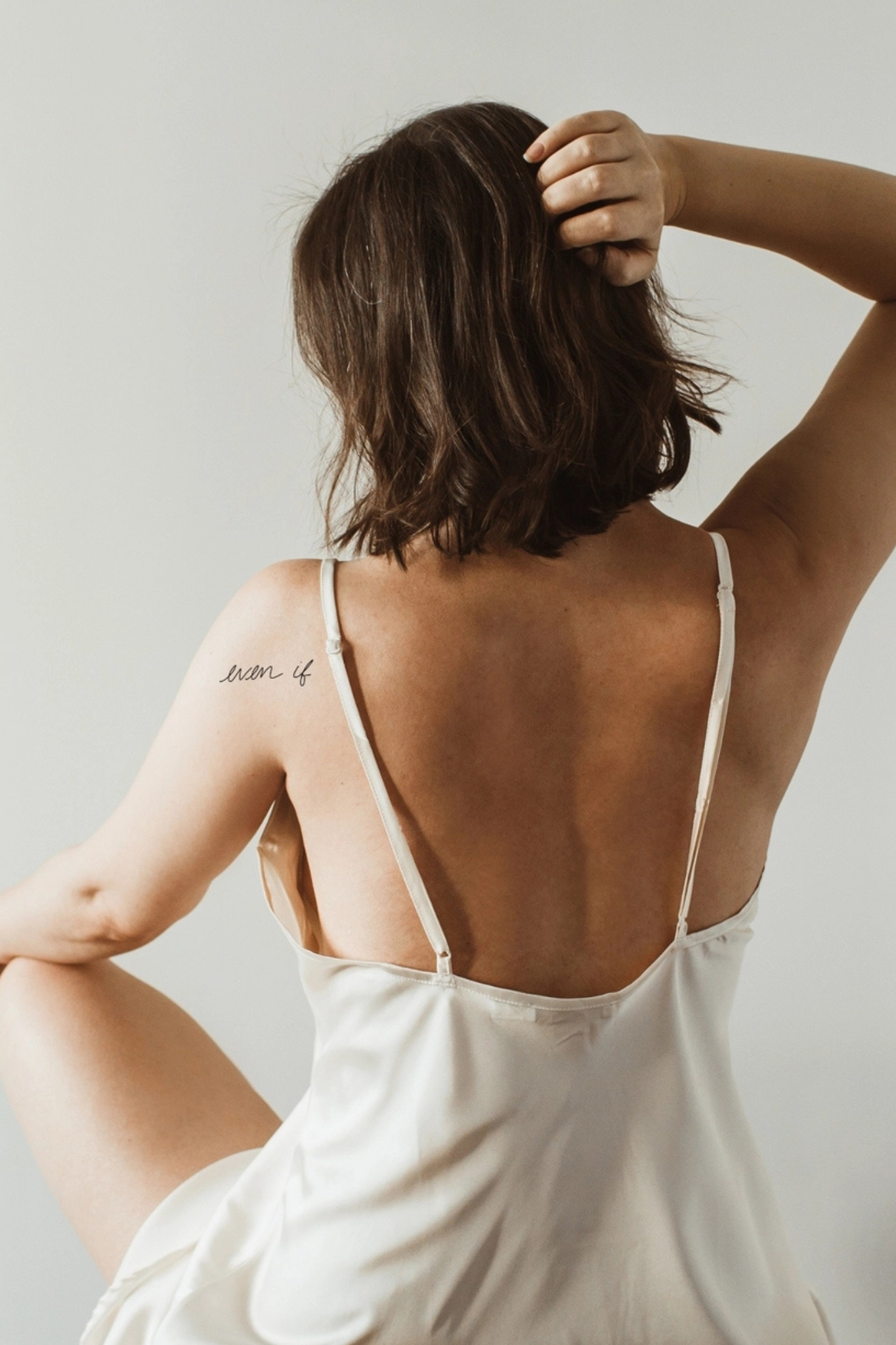 Even If Calligraphy Temp Tattoo