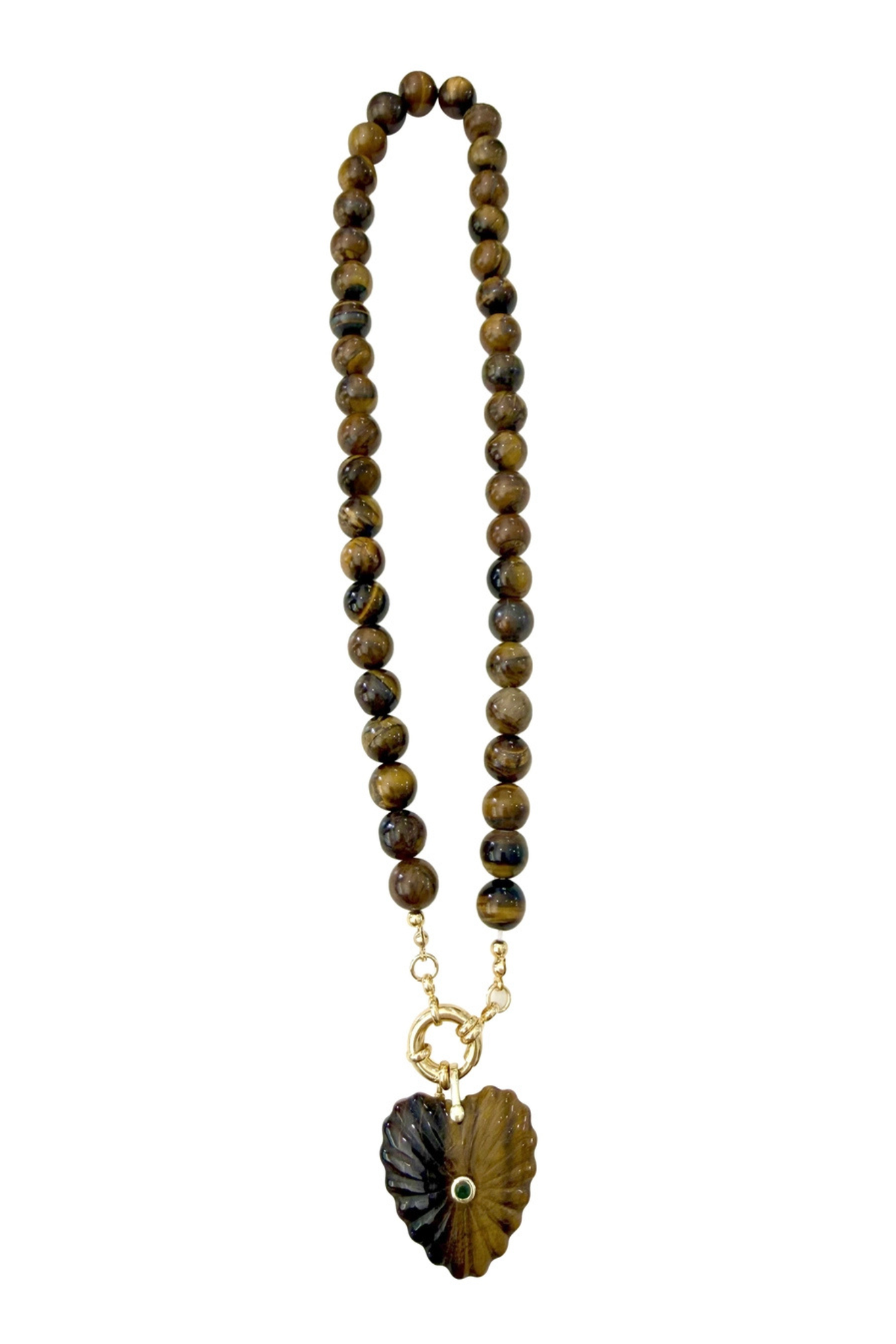Briar Beaded Heart Pendant Necklace