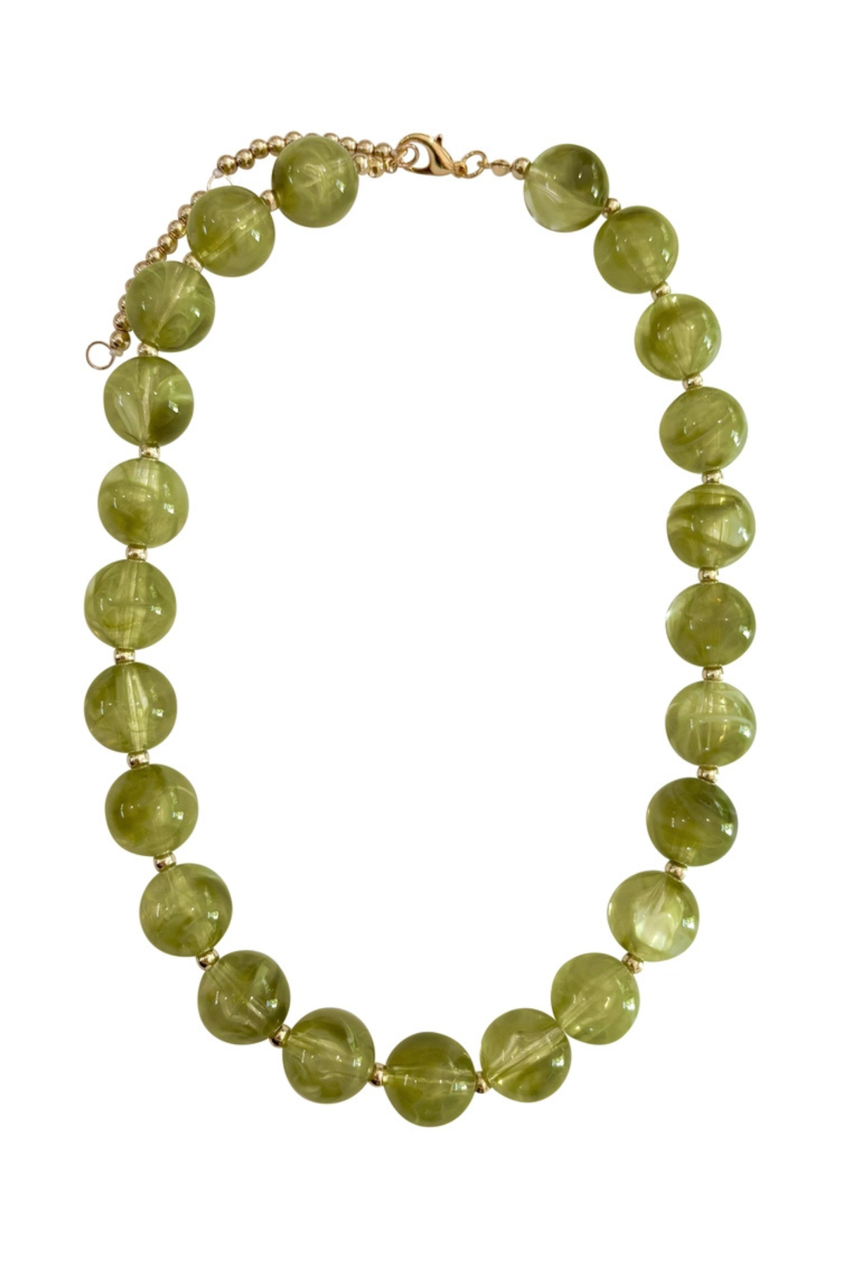 Avery Chartreuse Chunky Beaded Necklace