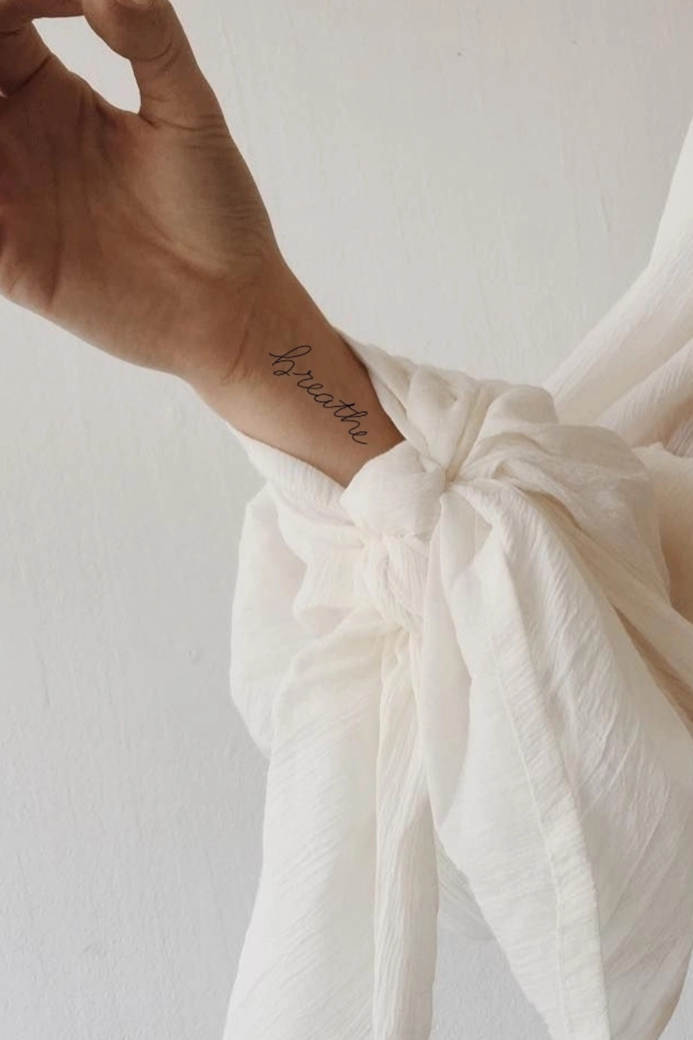 Breathe Calligraphy Temp Tattoo