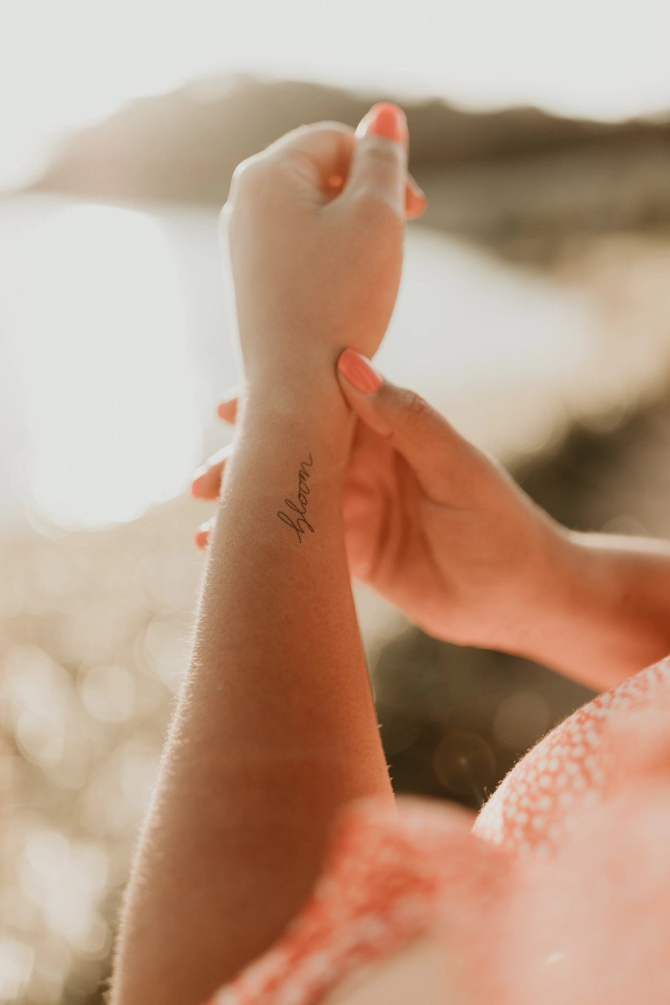 Bloom Calligraphy Temp Tattoo