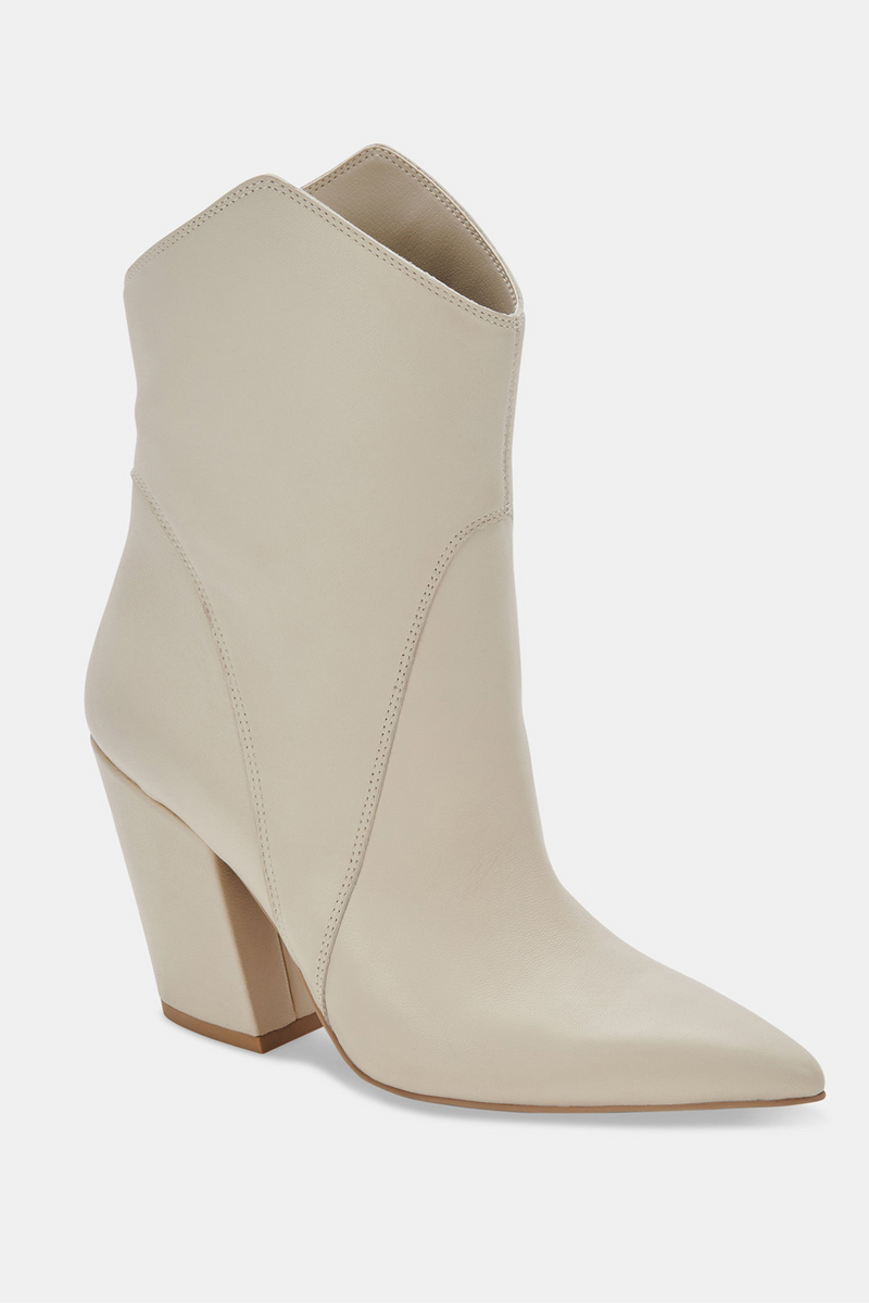Nestly Ivory Leather Bootie - Last One (Size 8.5)