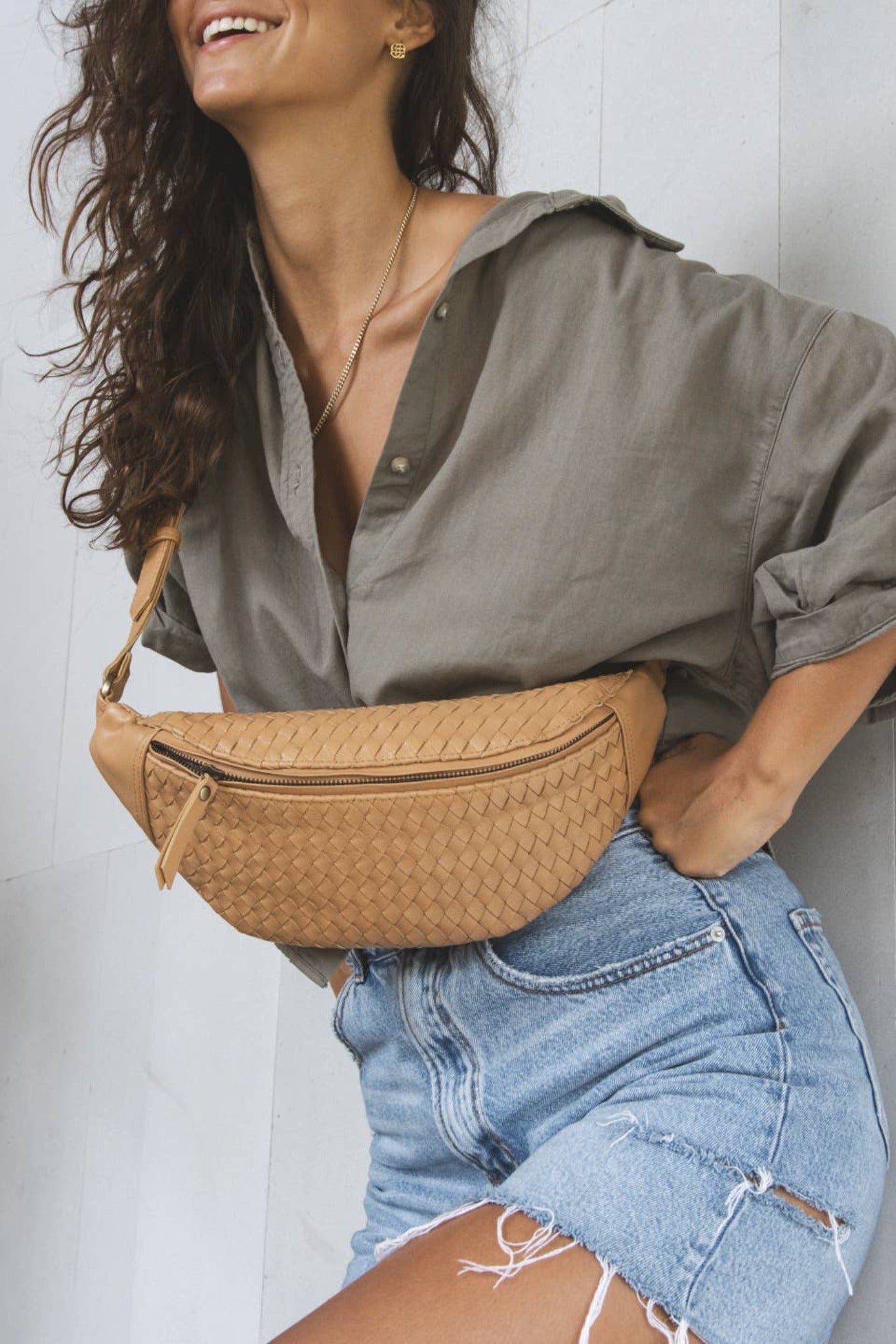 Atlas Woven Bag - Sand