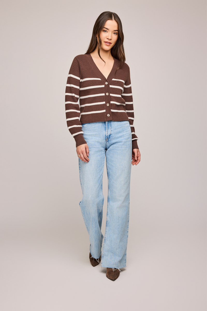 Eden Brunette Stripe Cardigan