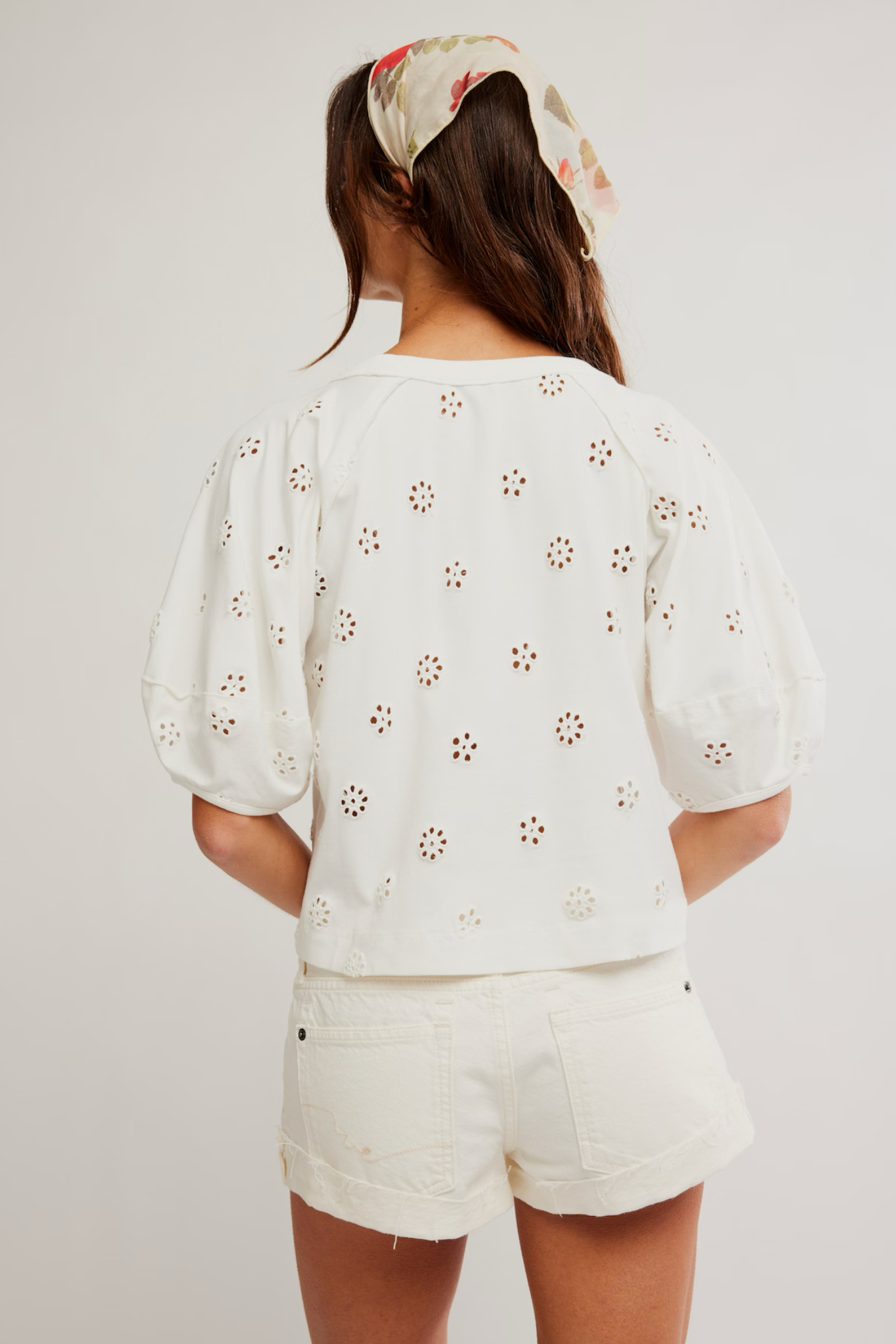 Jessie Whisper White Eyelet Tee