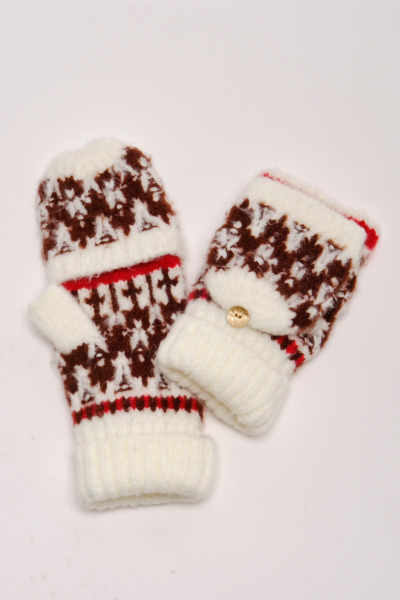 First Frost Ivory Fairisle Gloves