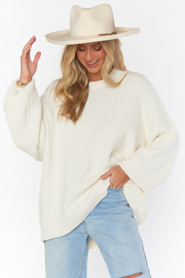 Crosby White Knit Sweater