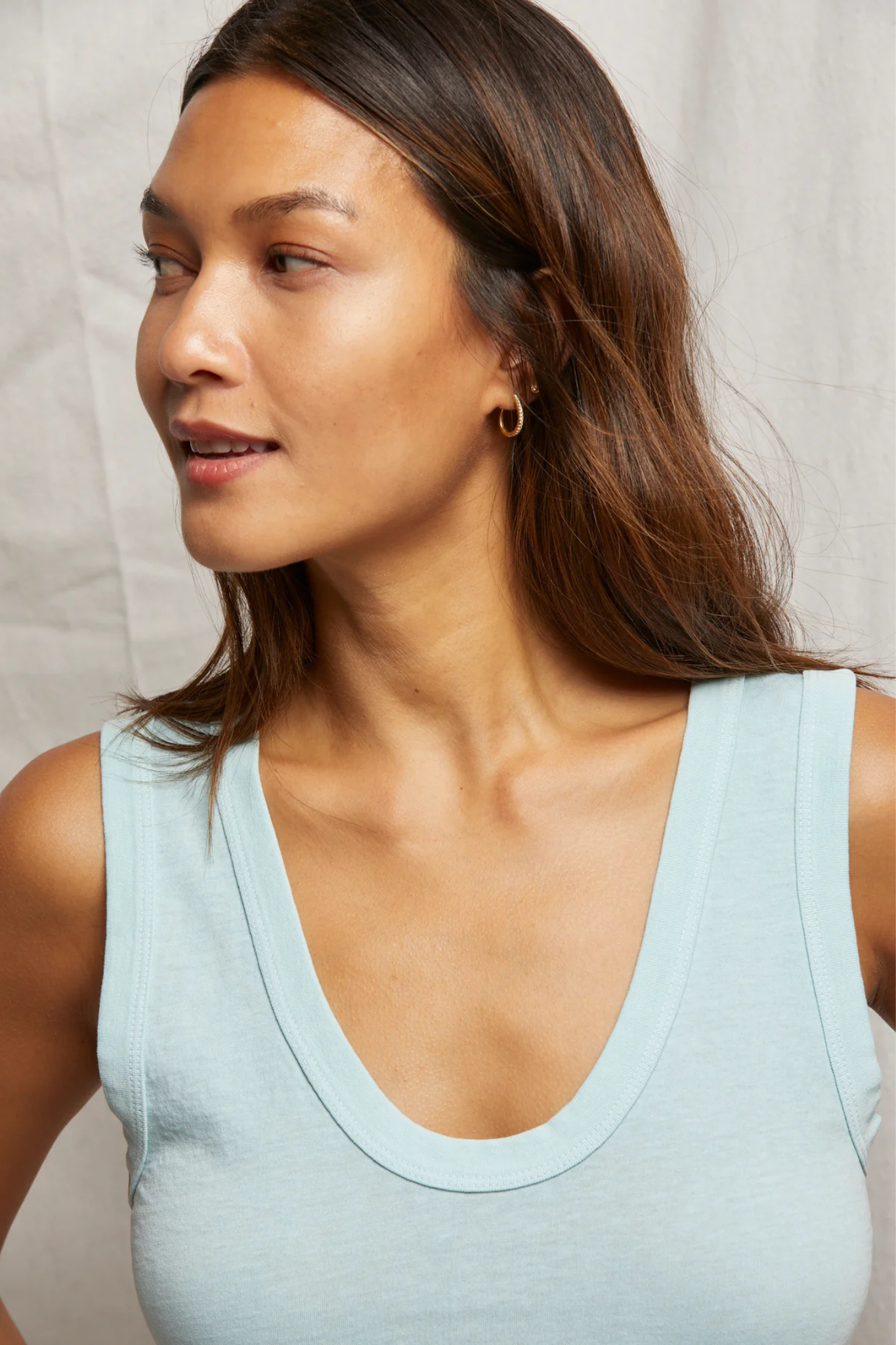 Khara Iced Aqua Rib Scoop Tank