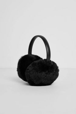 Black Faux Fur Earmuffs