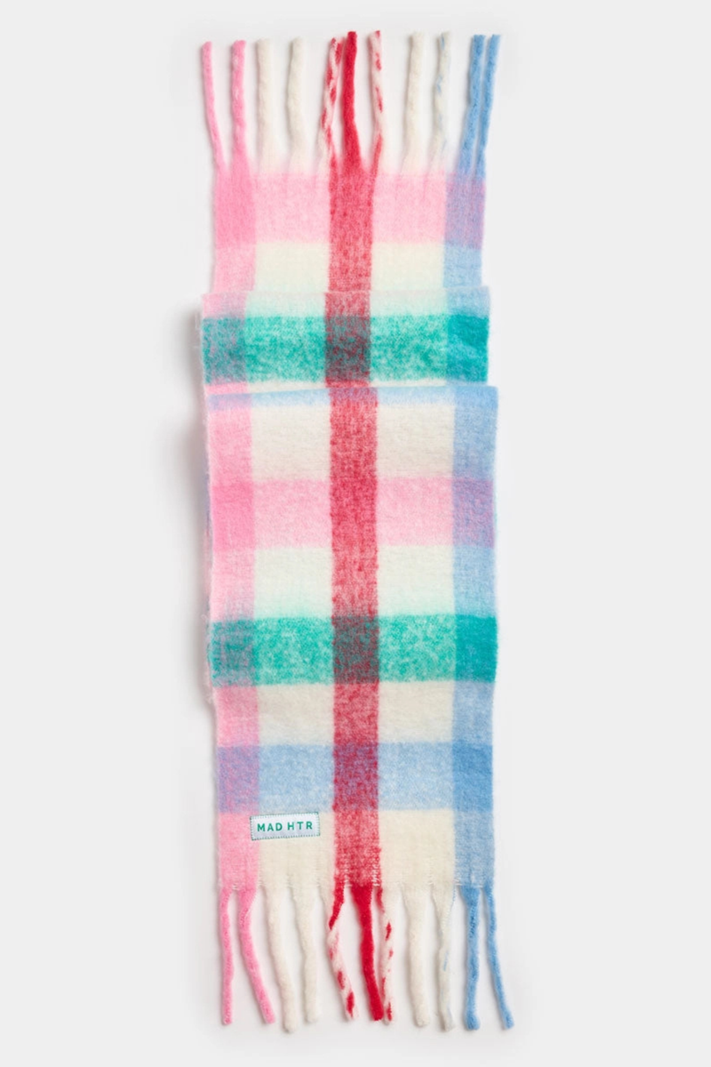 Multi Checked Blanket Scarf