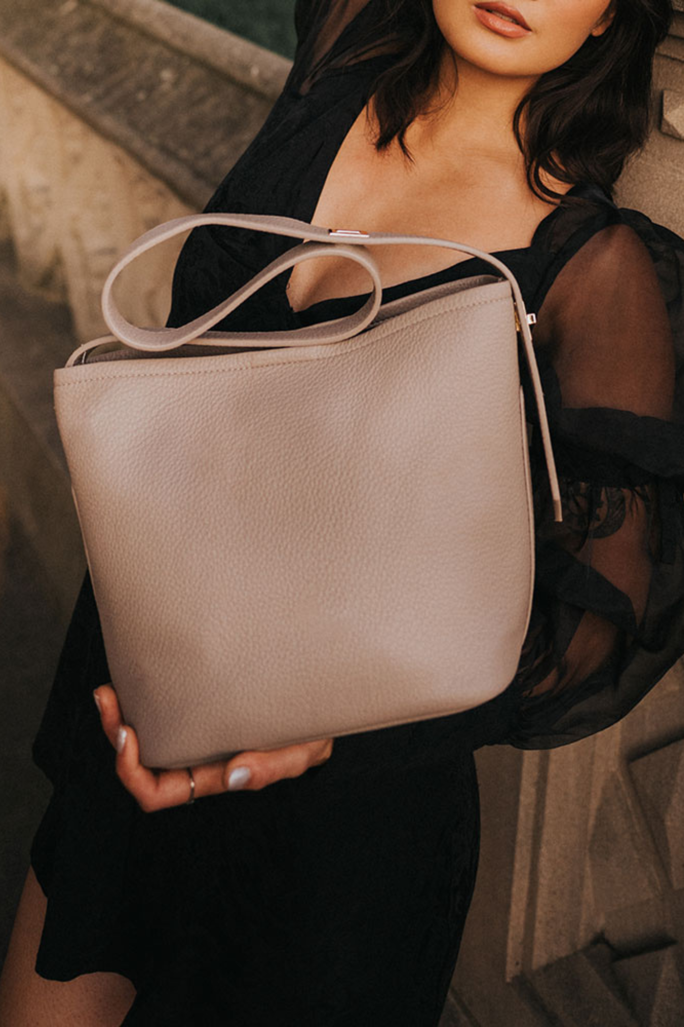 Irina Taupe Shoulder Bag