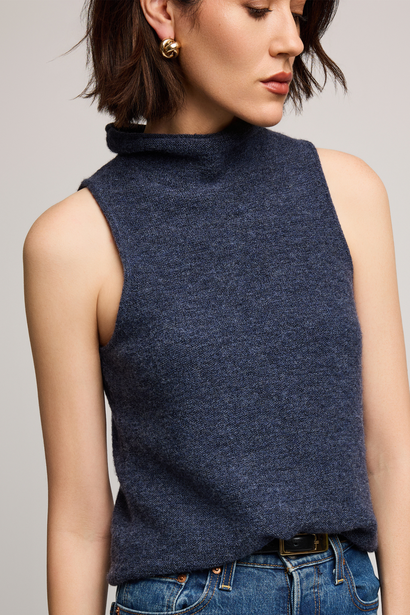 Orla Heather Blue Knit Tank