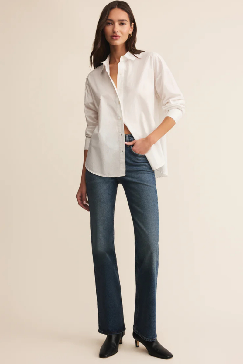 Elevated White Button Up