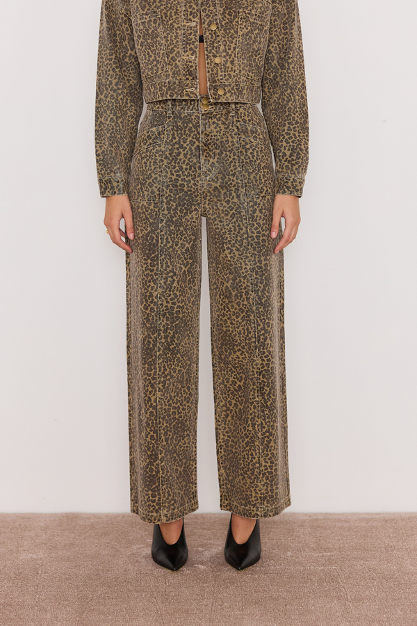 Anouk Washed Leopard Denim