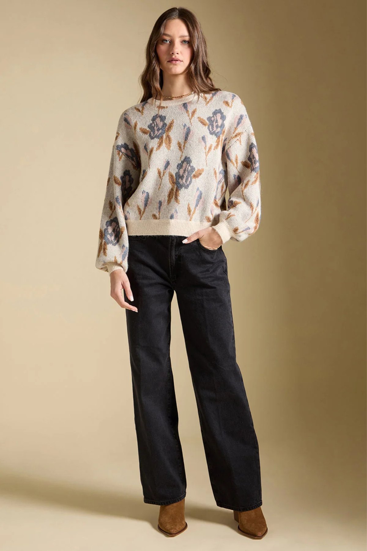 Ronnie Natural Floral Sweater