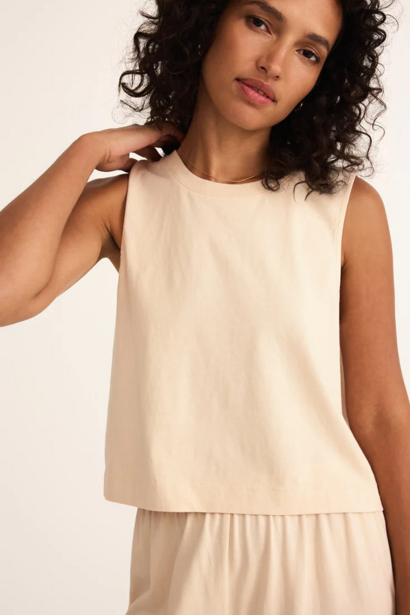 Sloane Panna Cotta Jersey Tank