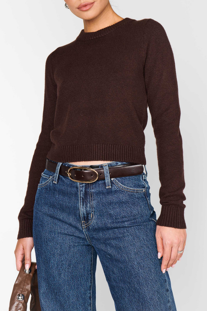 Tuck In Mocha Knit Sweater
